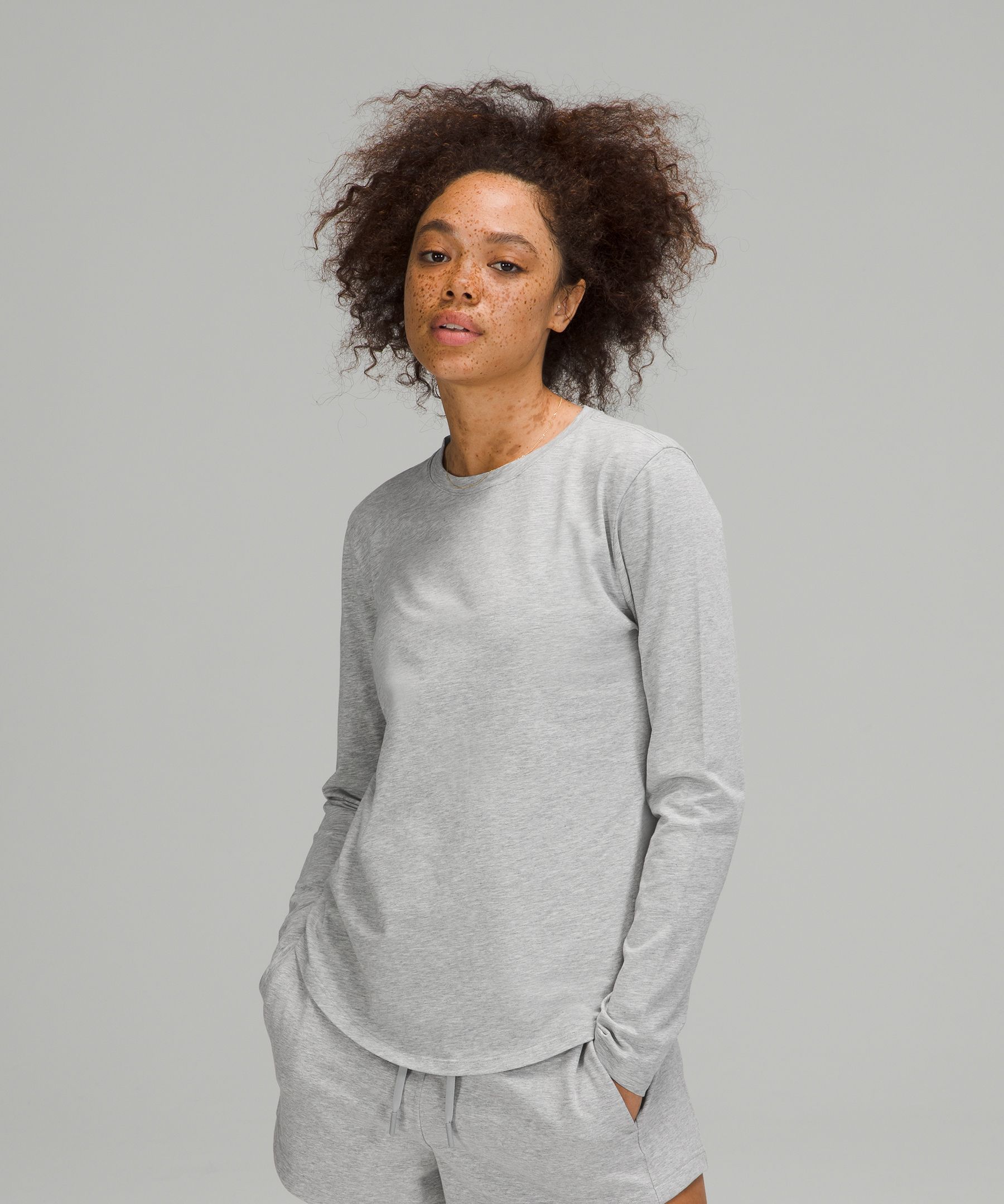 Lululemon Love Long-Sleeve Shirt - White Pima Cotton Fabric