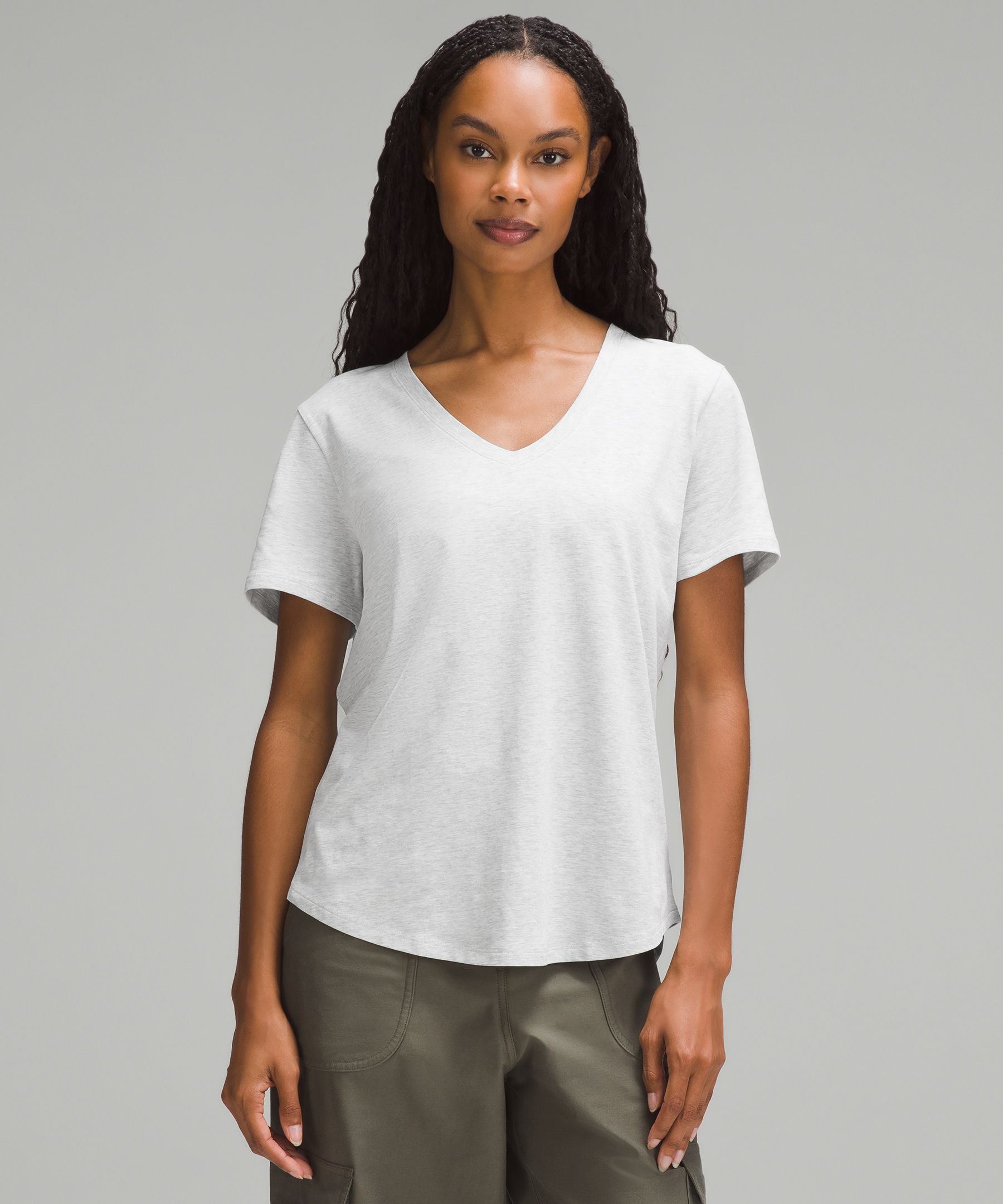 Women Lululemon white short sleeve T-shirt. Size 10. Prev. owned