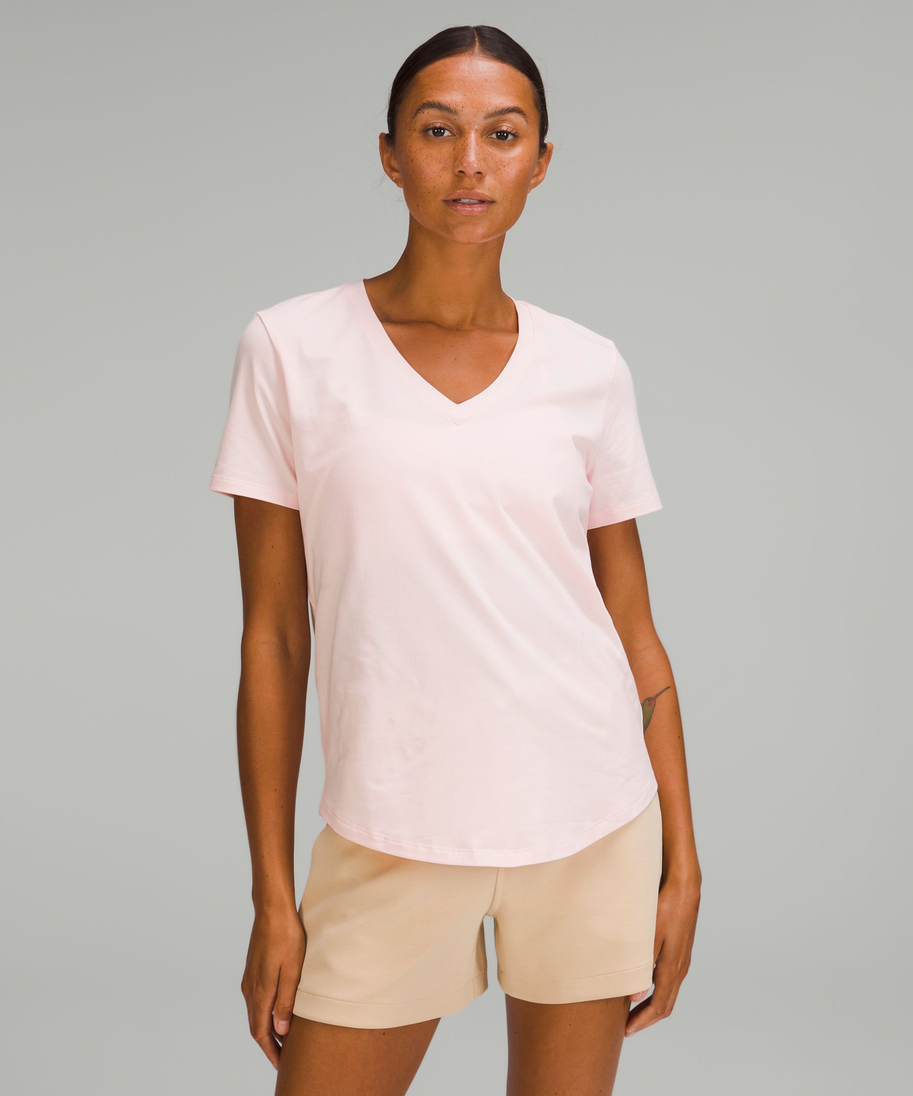 Lululemon Love V-neck T-shirt In Strawberry Milkshake