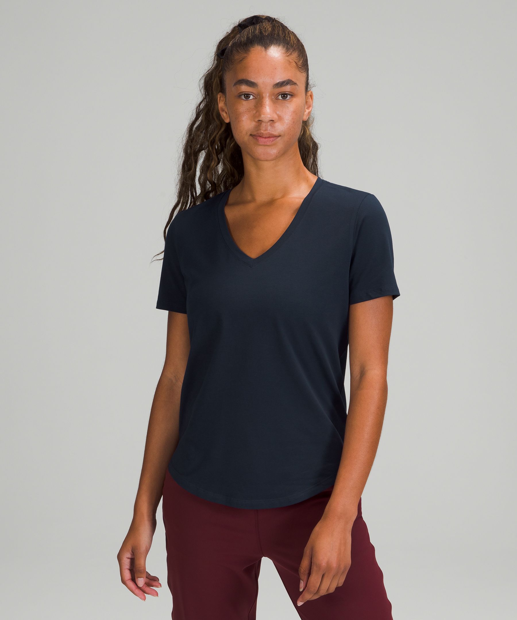 Lululemon Love Tee Short Sleeve V-Neck T-Shirt Rainforest Green Size 12/14  - $10 - From Olga