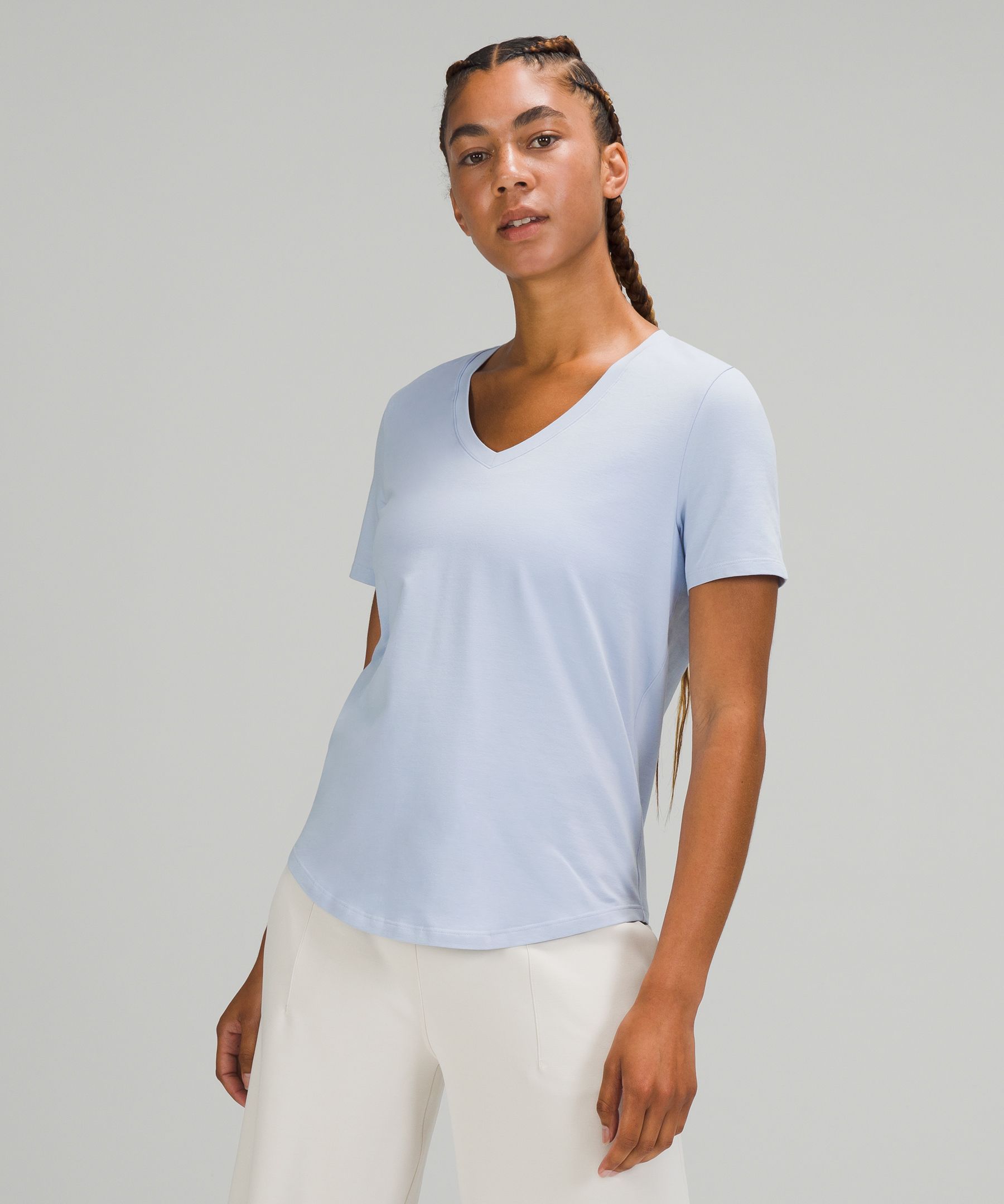 Lululemon Love V-neck T-shirt In Blue Linen