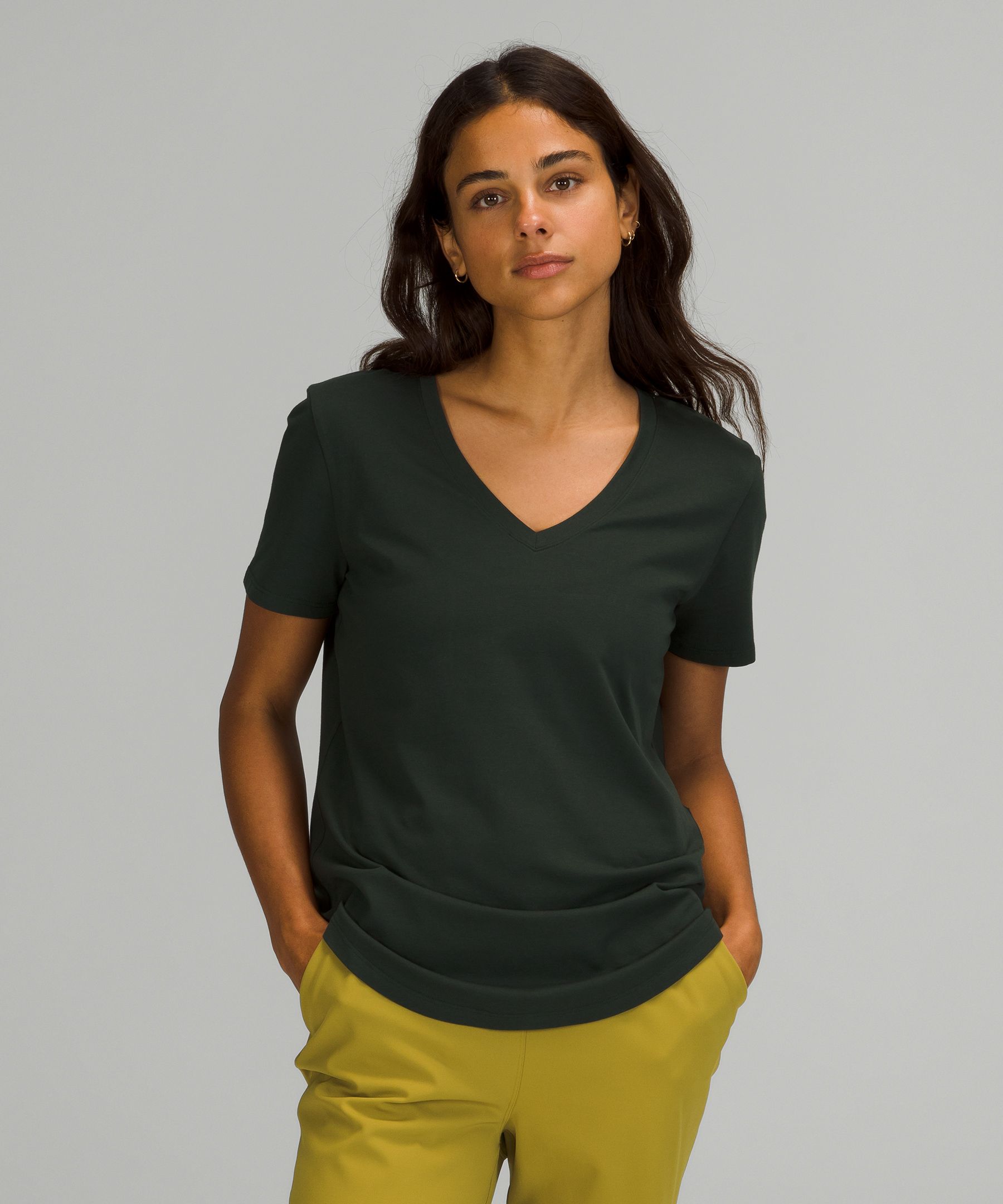 Lululemon Love V-neck T-shirt In Rainforest Green