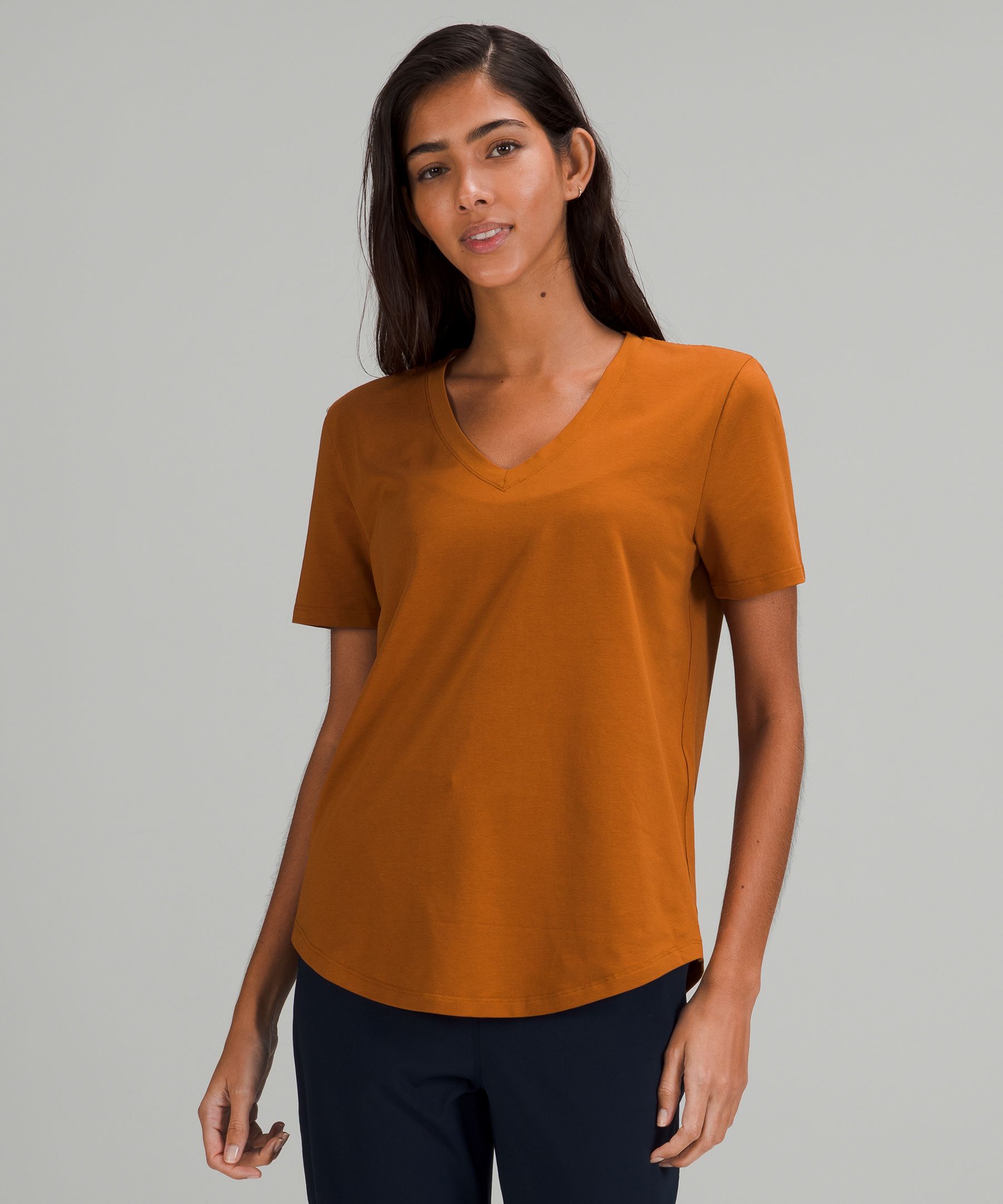 Lululemon Love V-neck T-shirt In Orange