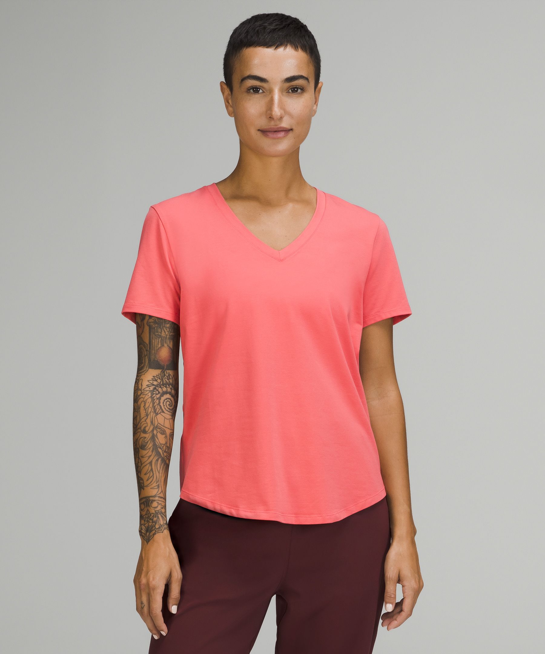 Lululemon Love V-neck T-shirt In Pale Raspberry