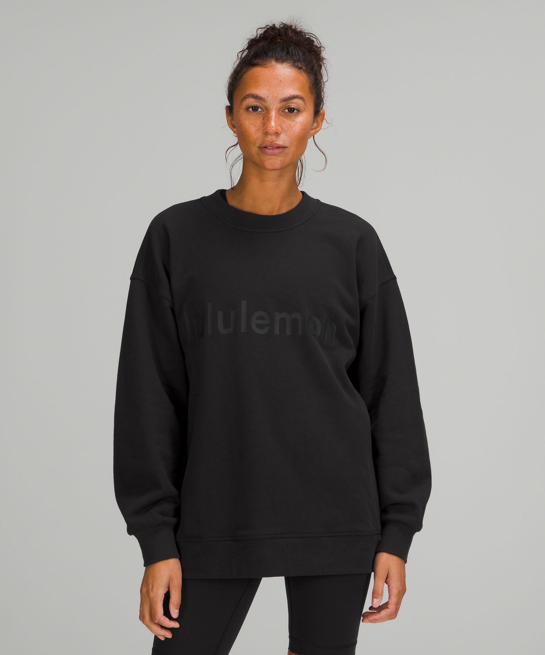 Lululemon womems pullover sweatshirt Spell Out Back Logo Size 6 #8