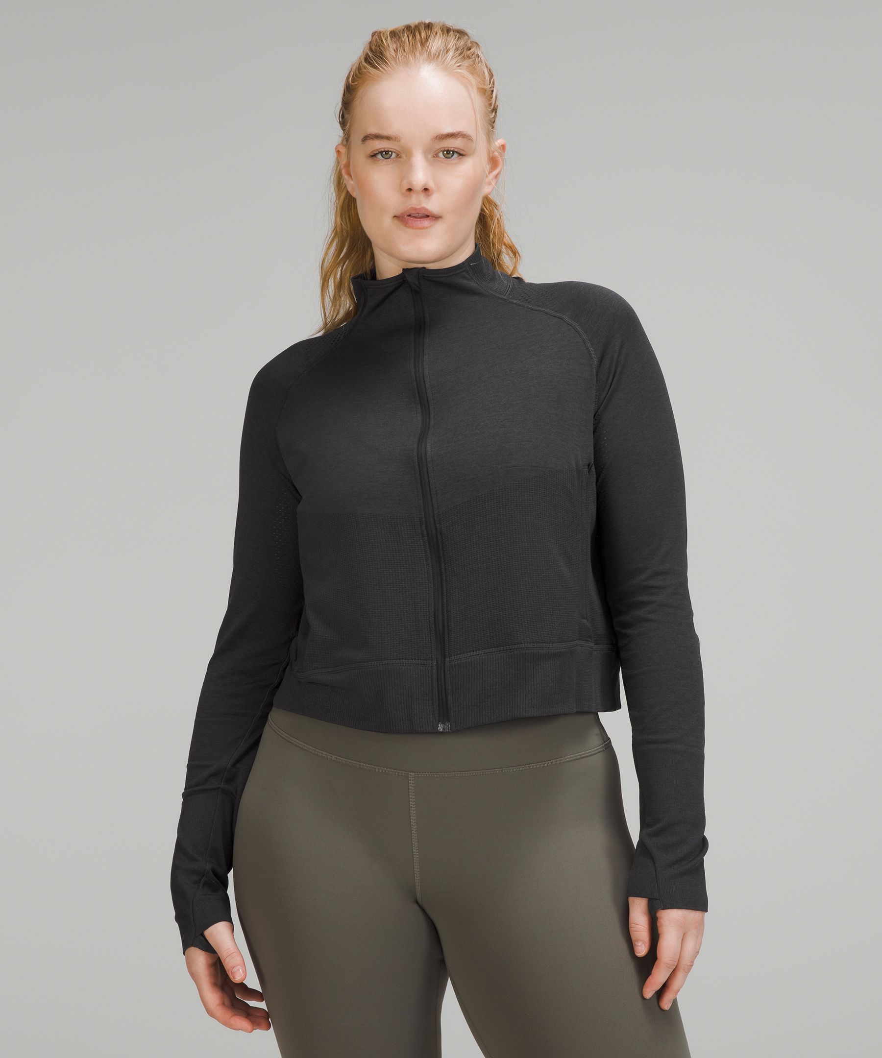 Breathable Textured Knit Training Jacket