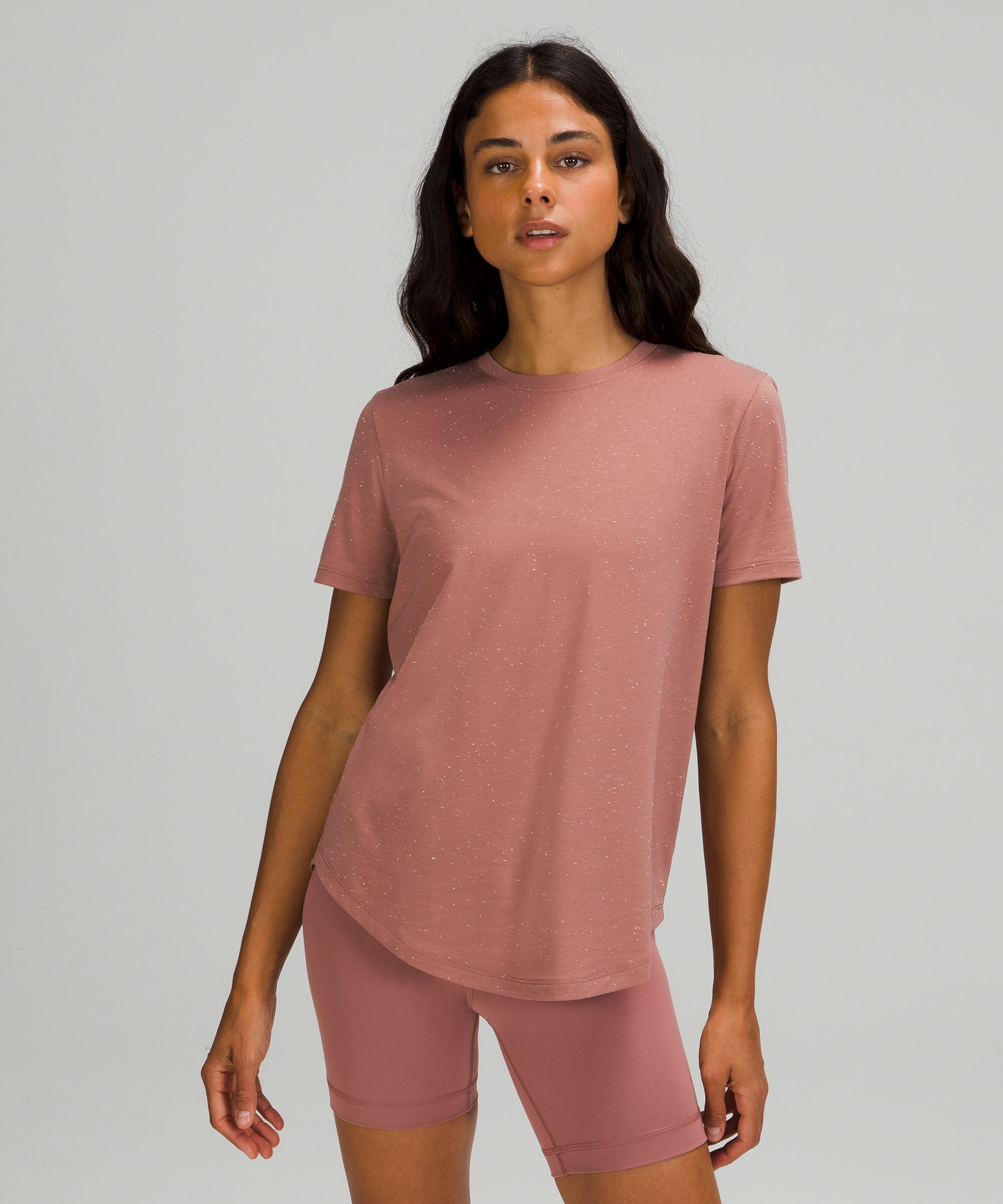 Lululemon Love Crew Slub In Spiced Chai/white | ModeSens