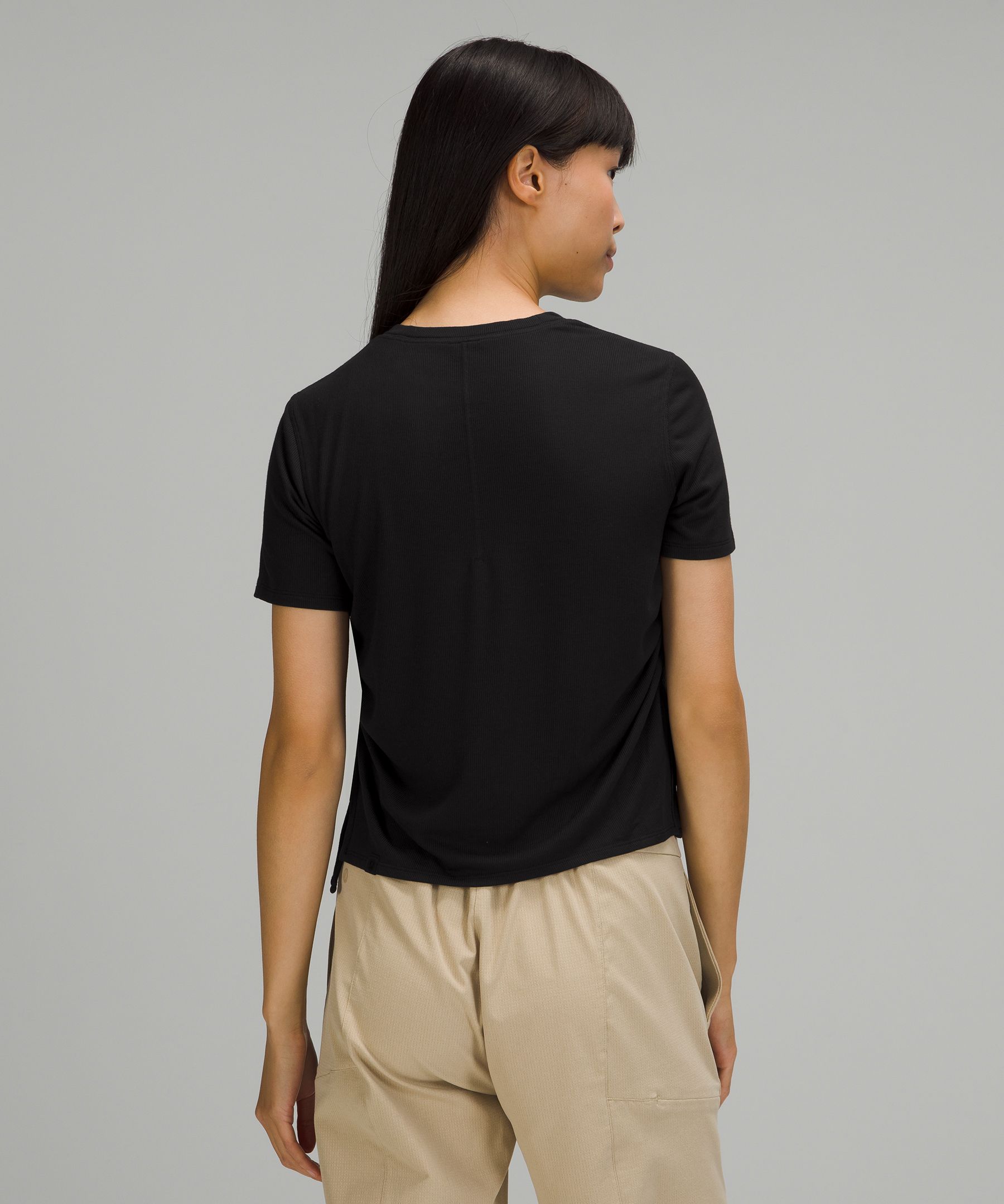 Lululemon Side Cinch Ribbed T-Shirt - White Opal - lulu fanatics