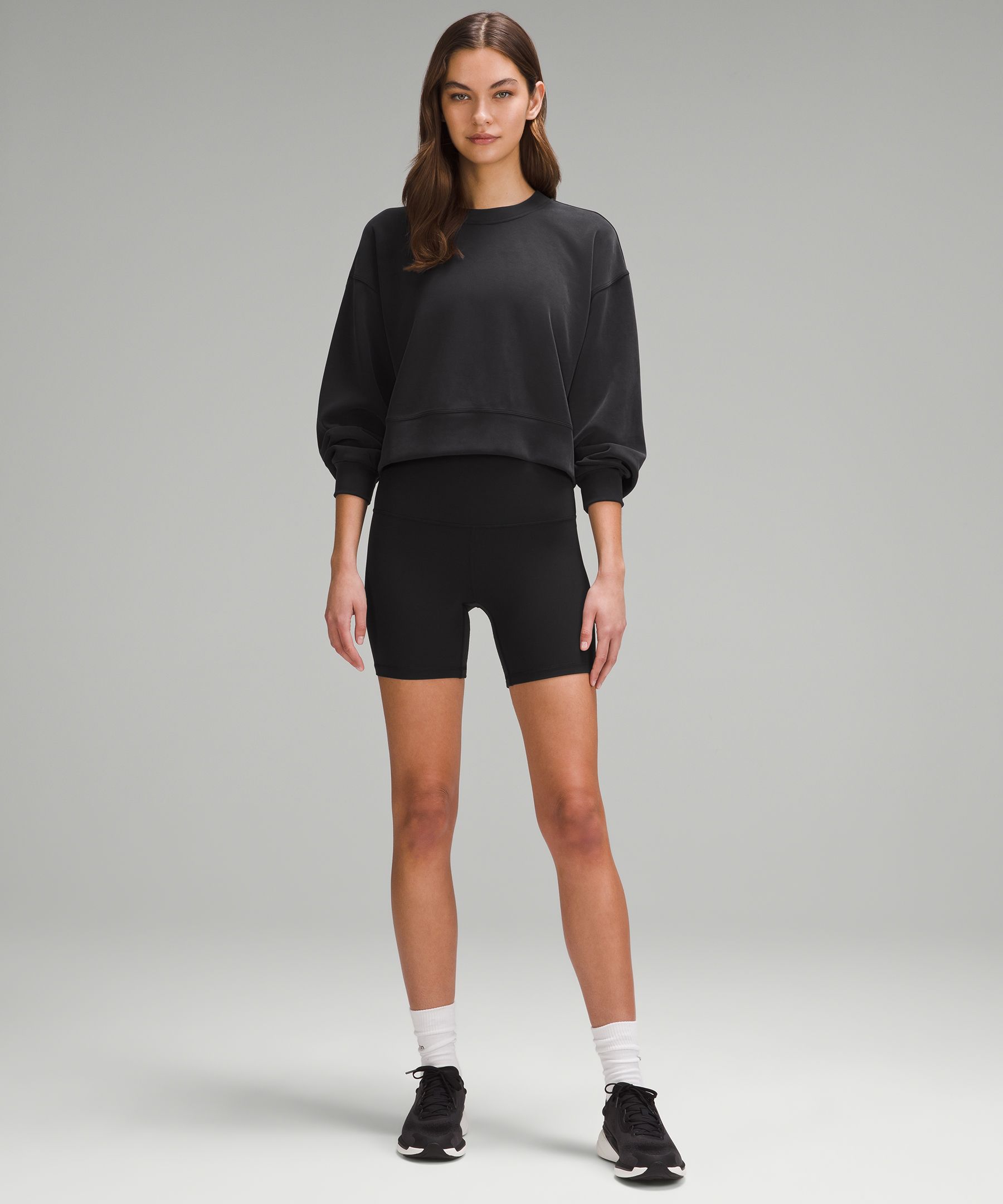 Lululemon Black Softstreme Oversized Pullover Sweatshirt. Size 8