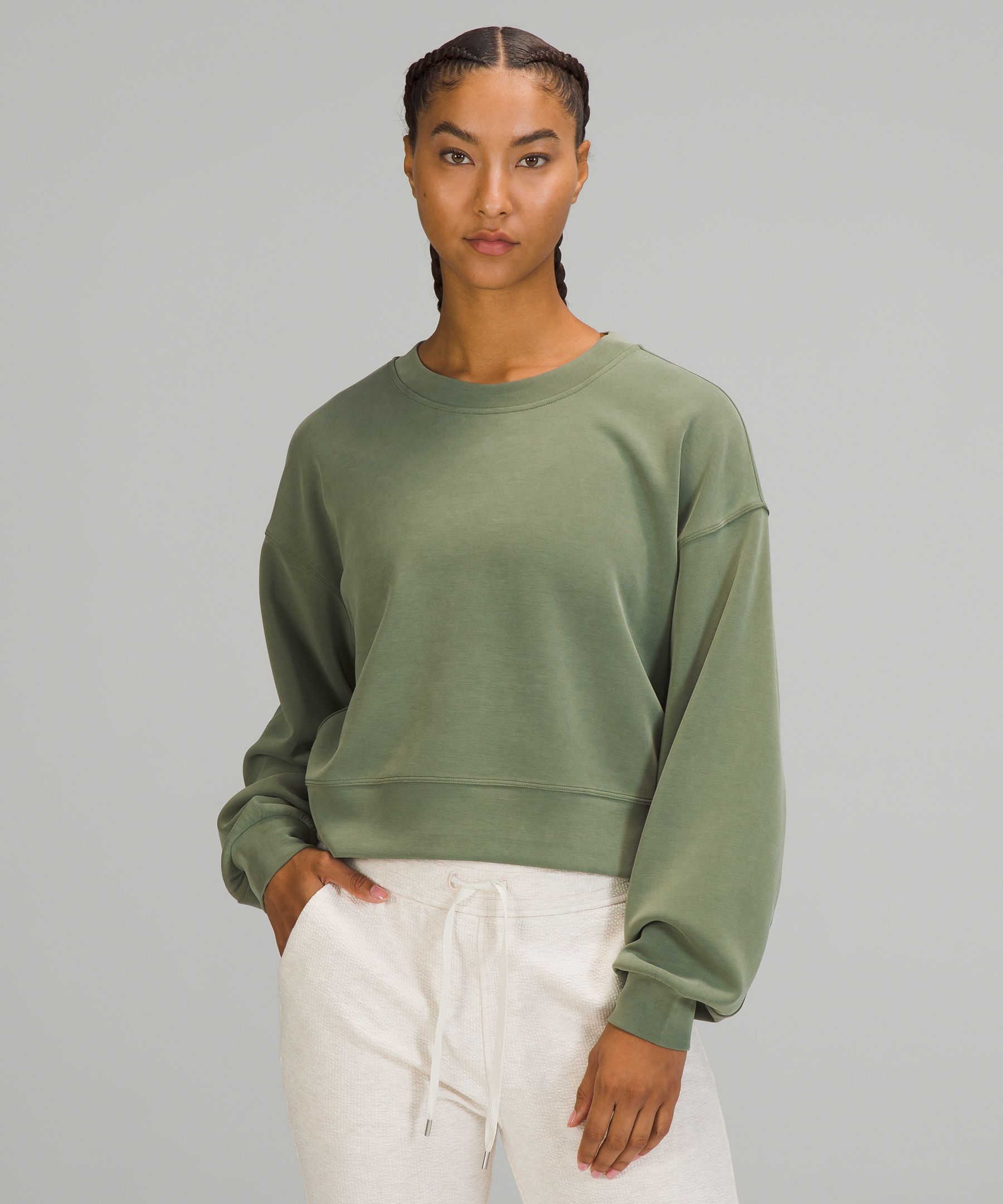 Lululemon Perfectly Oversized Cropped Crew Softstreme