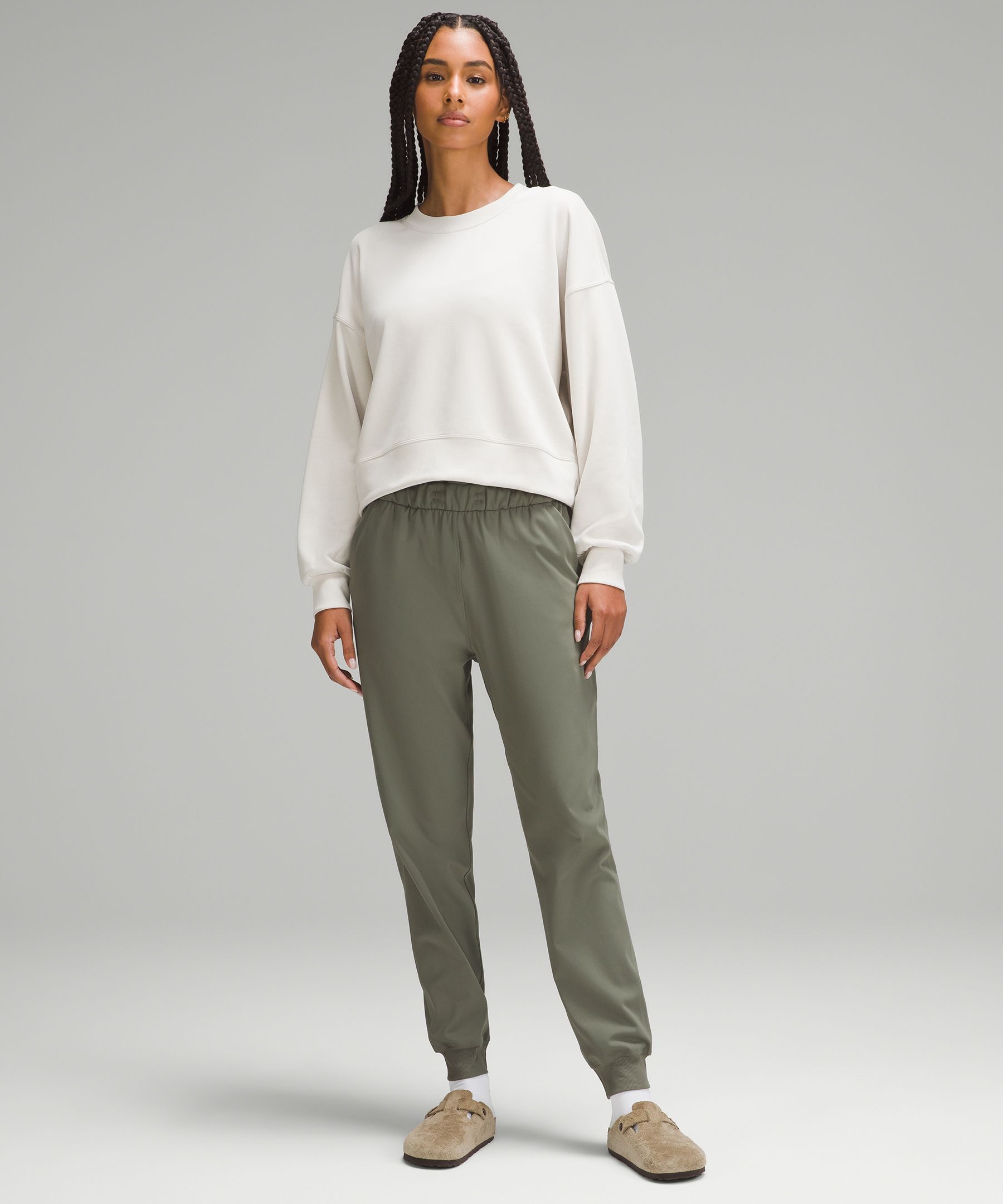 Lululemon Perfectly Oversized Cropped Crew *Softstreme™ - White