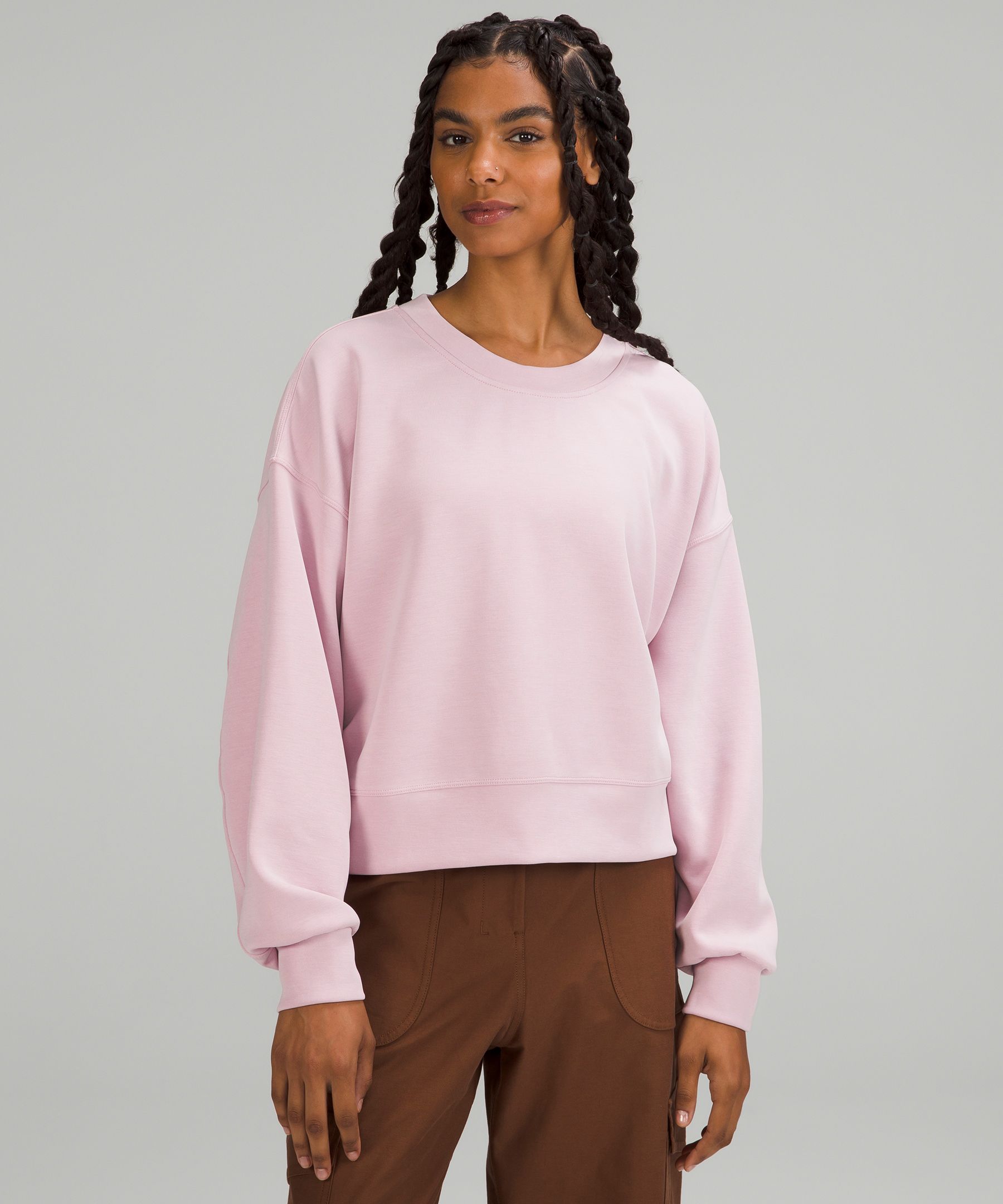 Perfectly Oversized Cropped Crew *Softstreme | Women's Hoodies ...