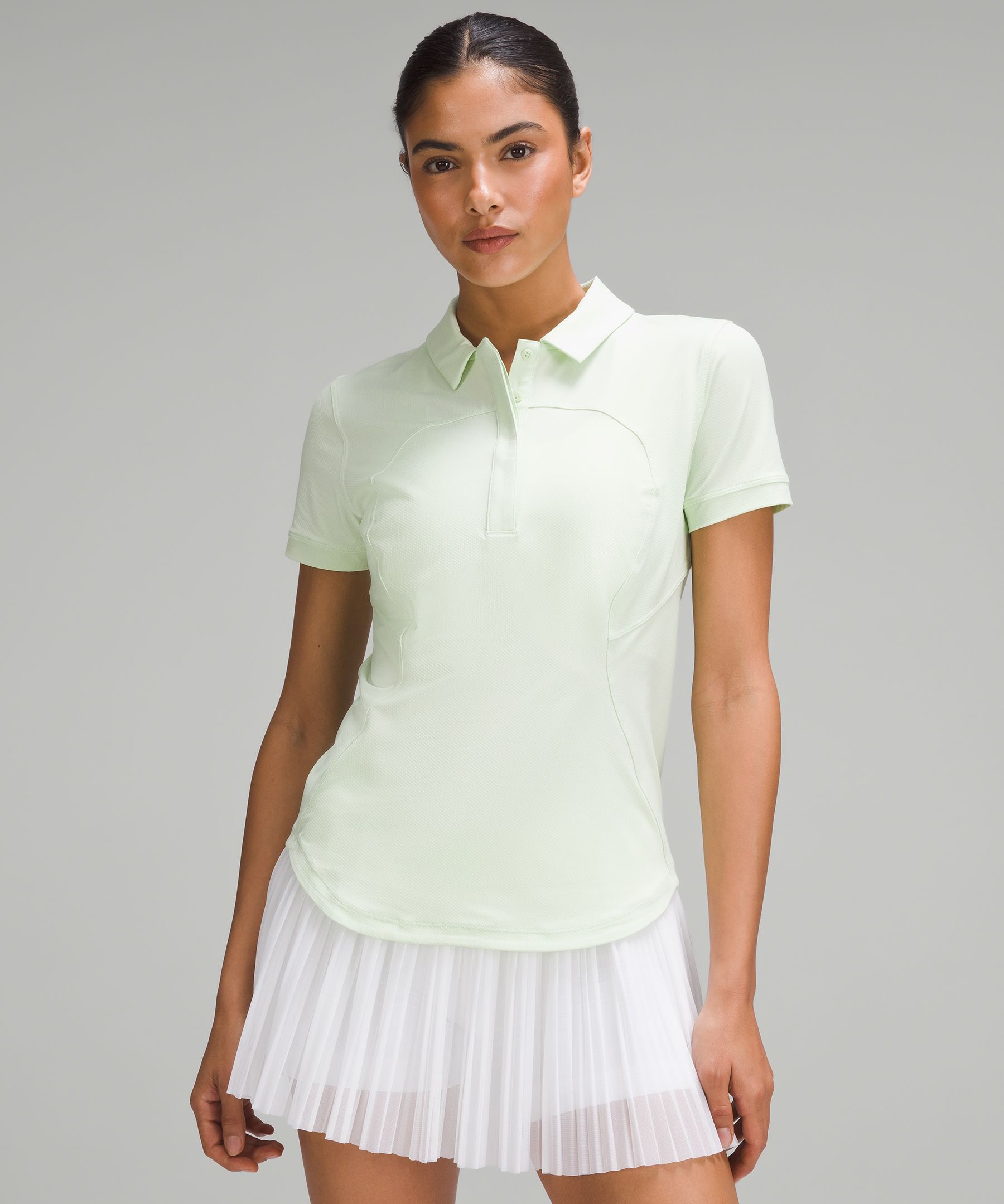 KORALHY Womens Short Sleeve Golf Polo Shirts Quick Dry, UPF 50, Pleated