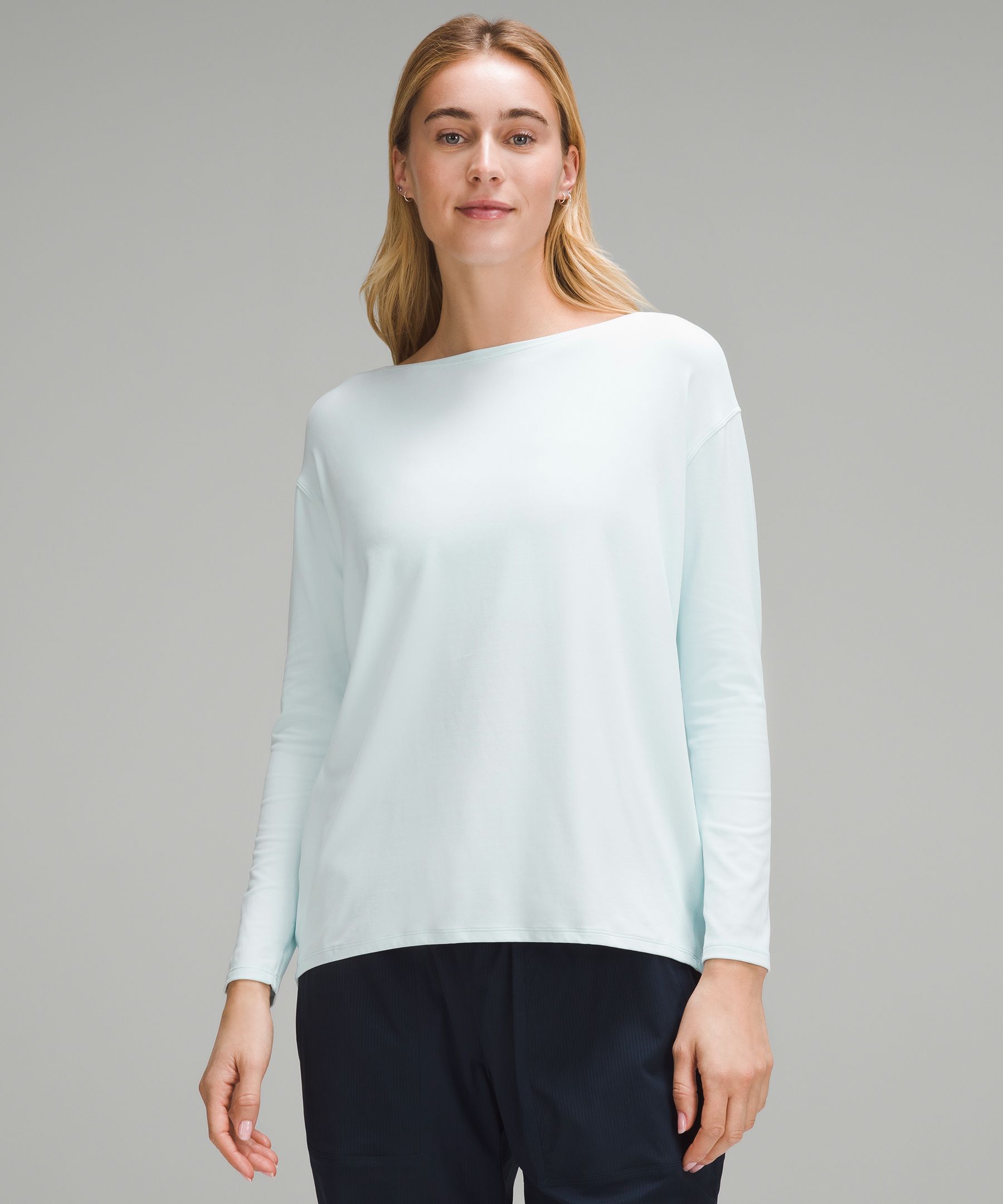 Lululemon Back in Action Long Sleeve Shirt *Nulu - Pastel Blue - lulu  fanatics