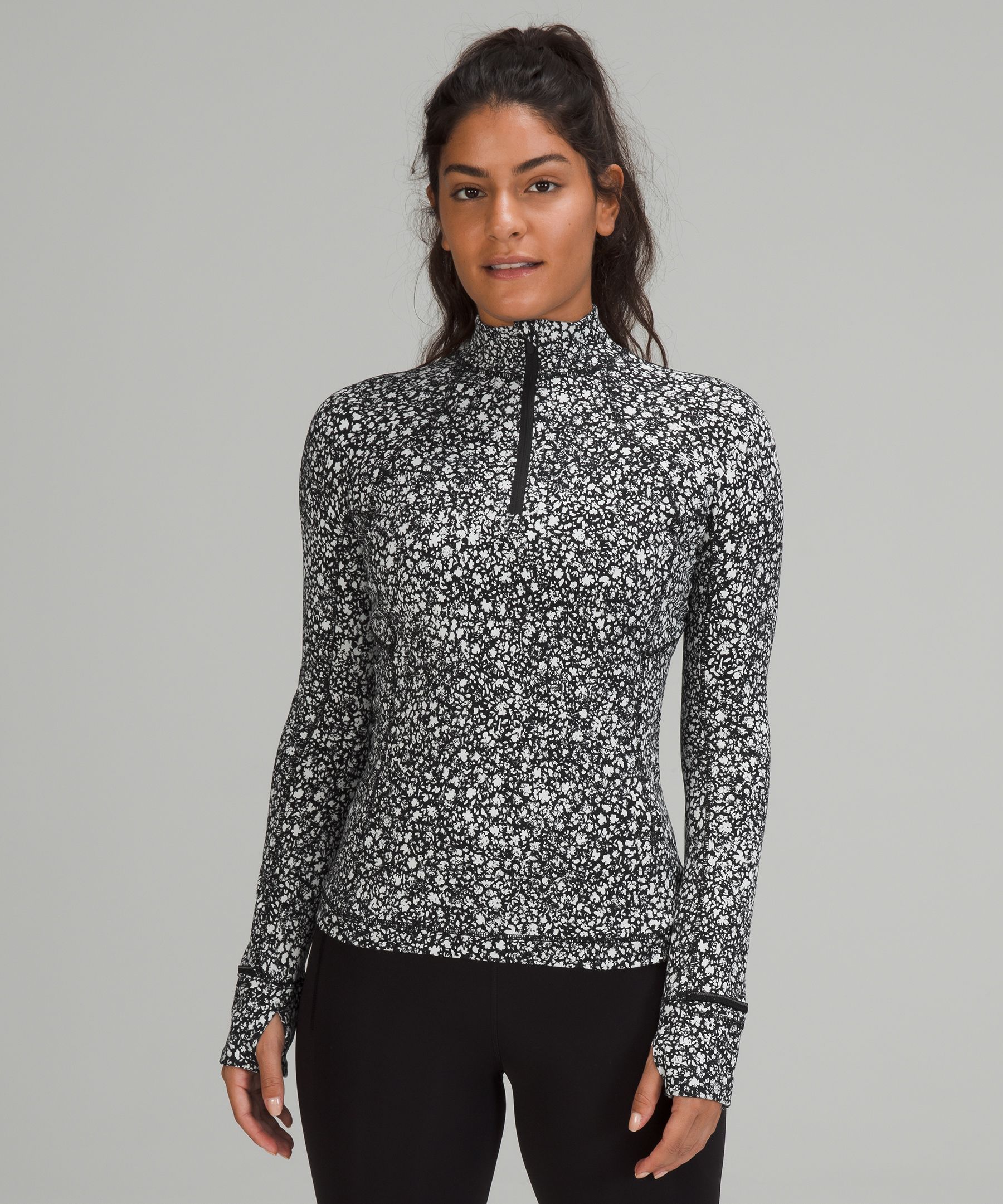 Lululemon It's Rulu Run Half-zip In Gray