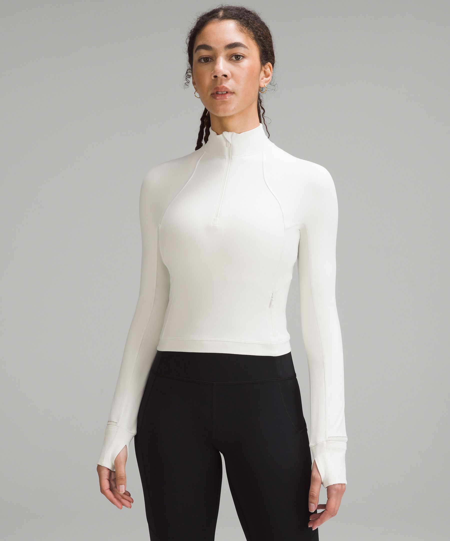 PrimaLoft x Lululemon Down For It All Cropped Half-zip Pullover