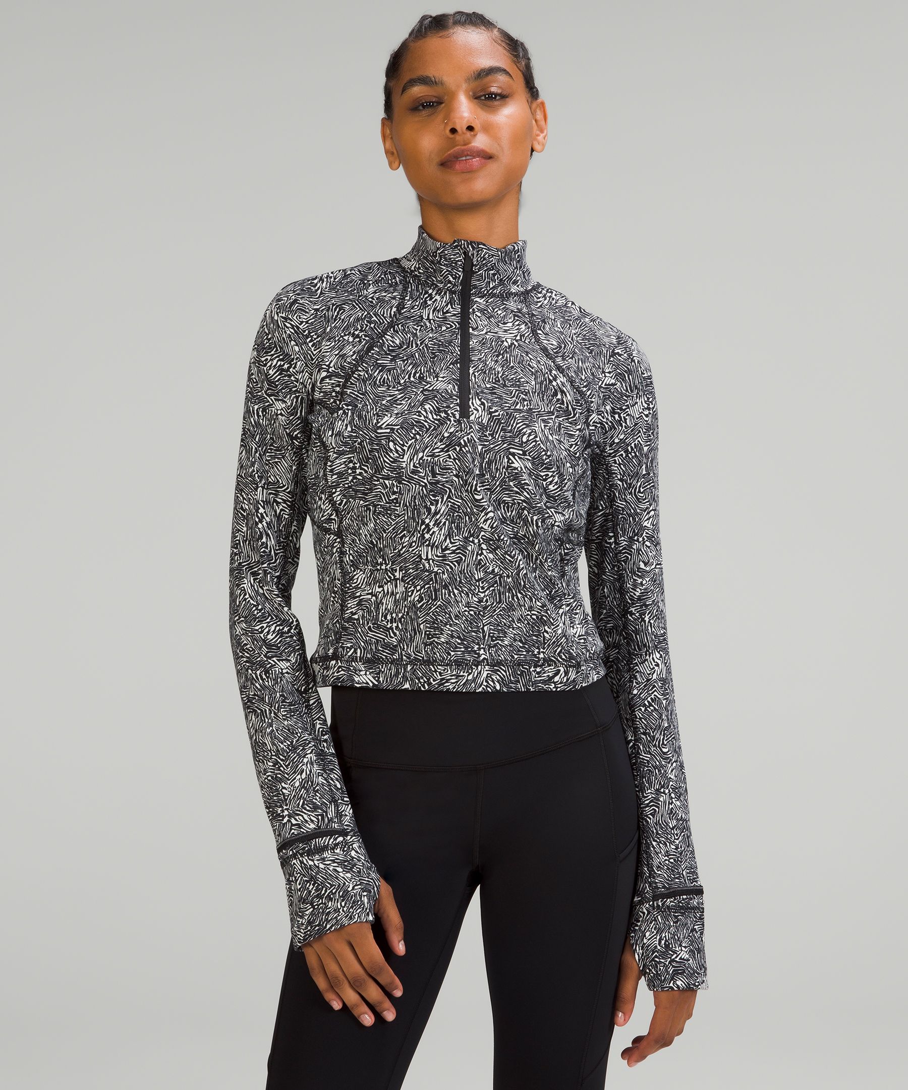 Rulu Run cropped half zip