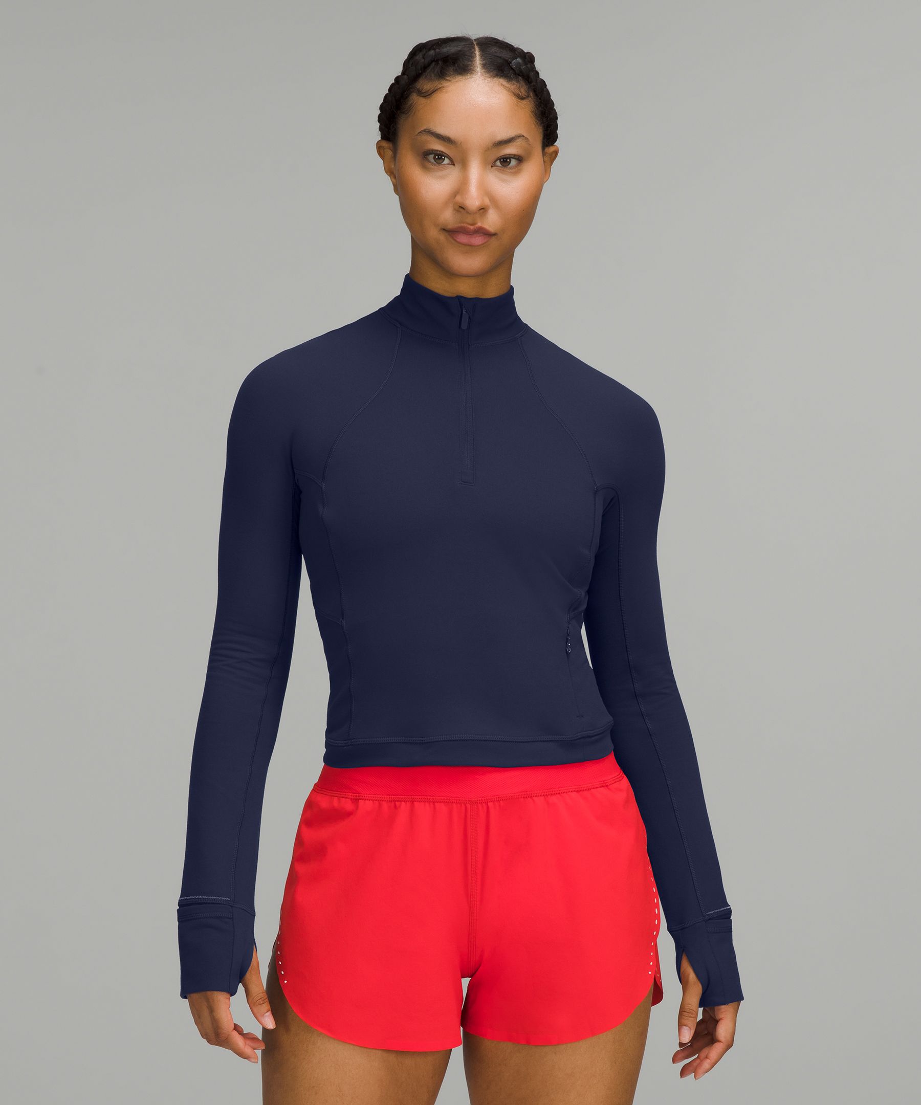 Lululemon Its Rulu Run Cropped Half Zip - Moonlit Magenta - lulu