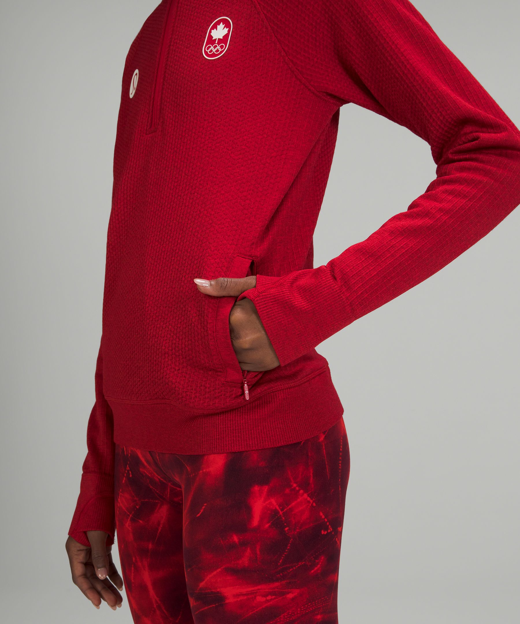 Lululemon Team Canada Women's Engineered Warmth Half-Zip *COC Logo. 6