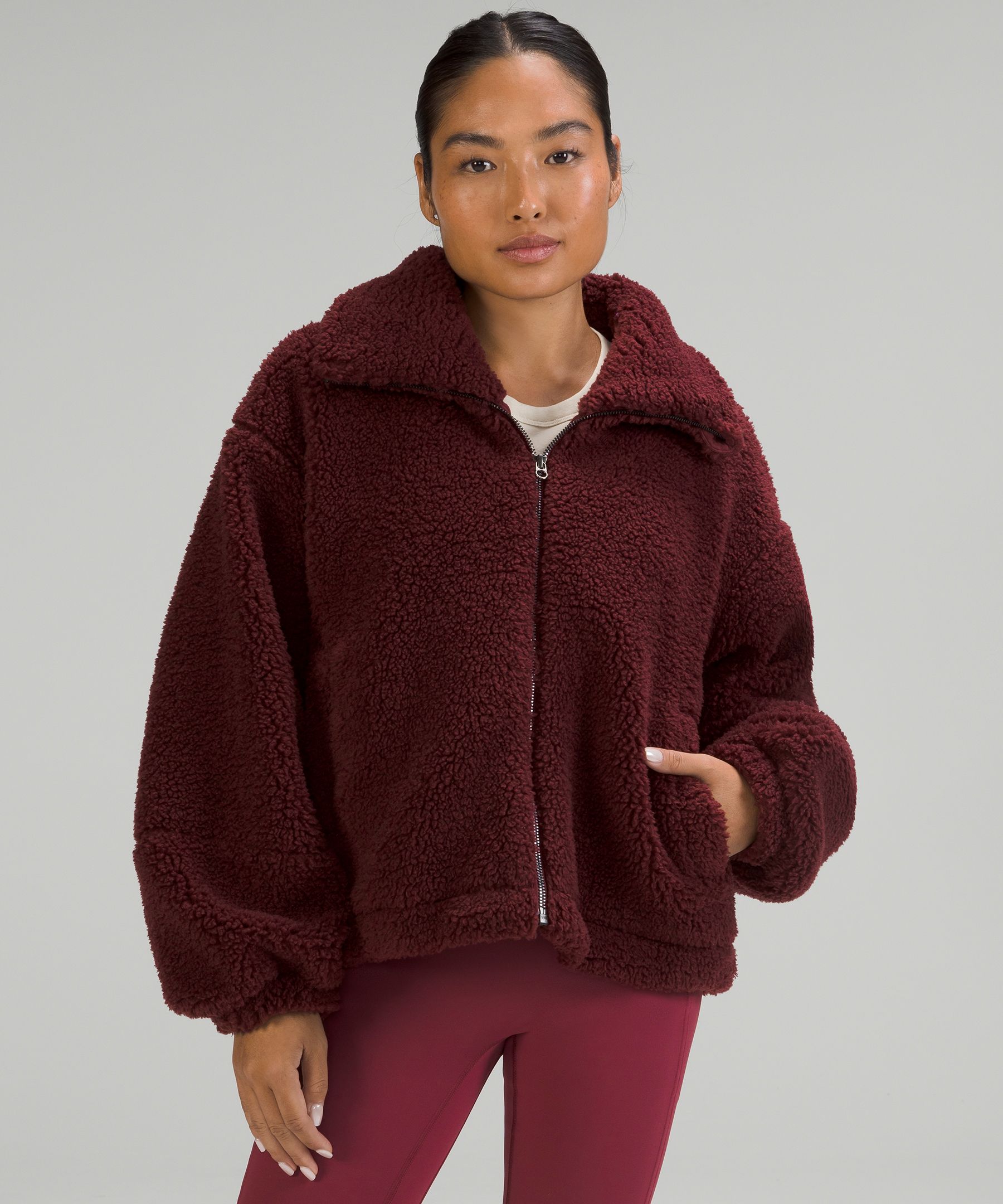 Cinchable Fleece Zip-Up