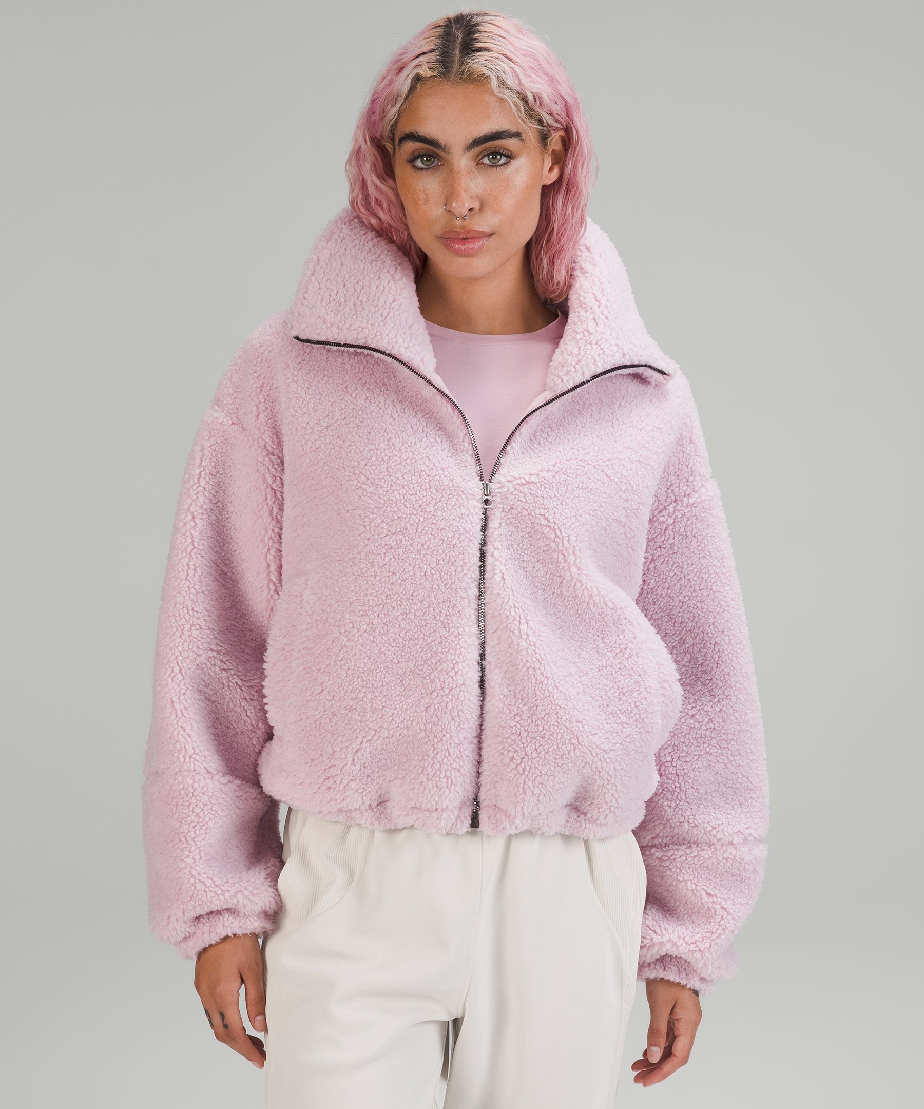 Cinchable Fleece Zip-Up