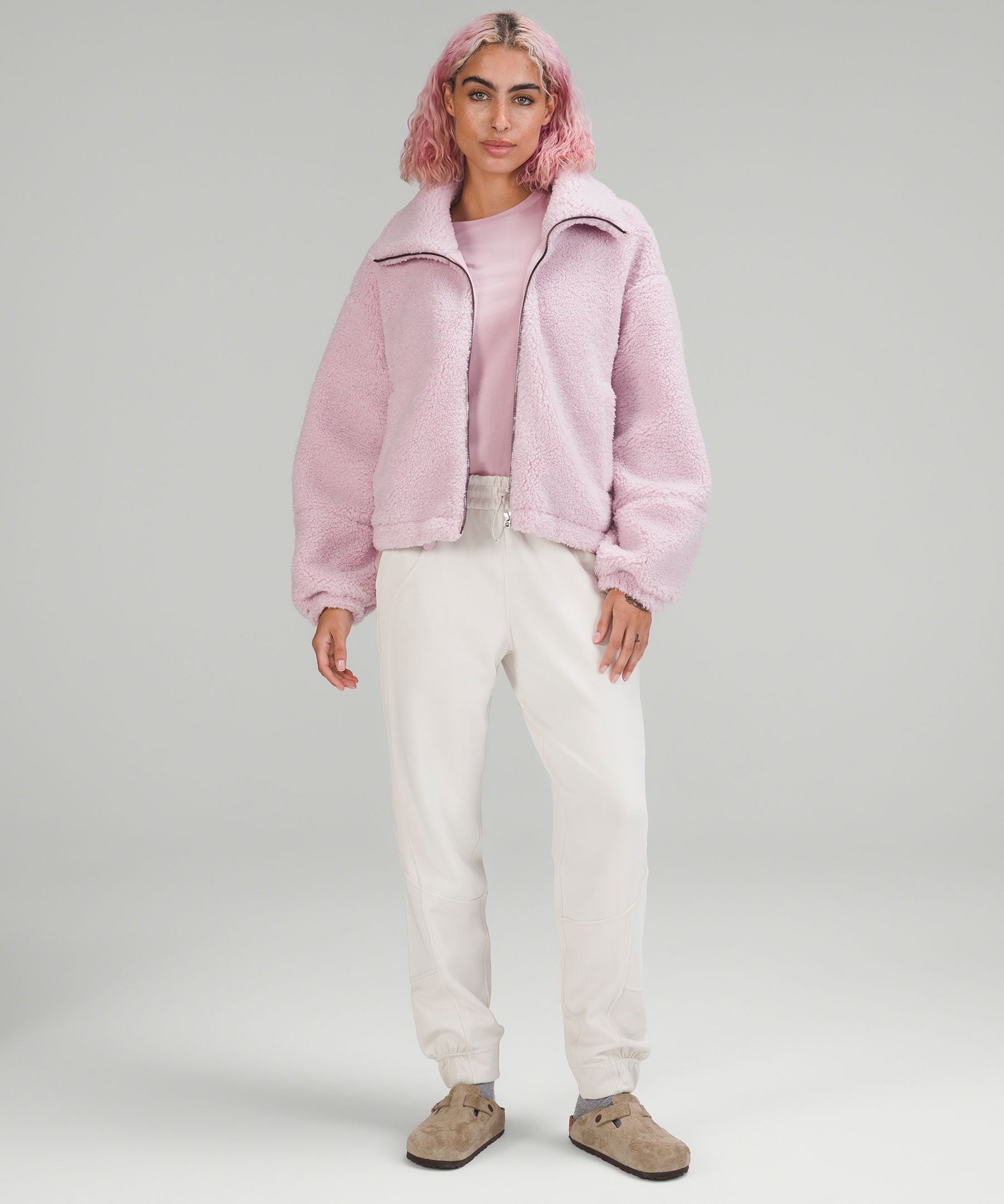 Cinchable Fleece Zip-Up