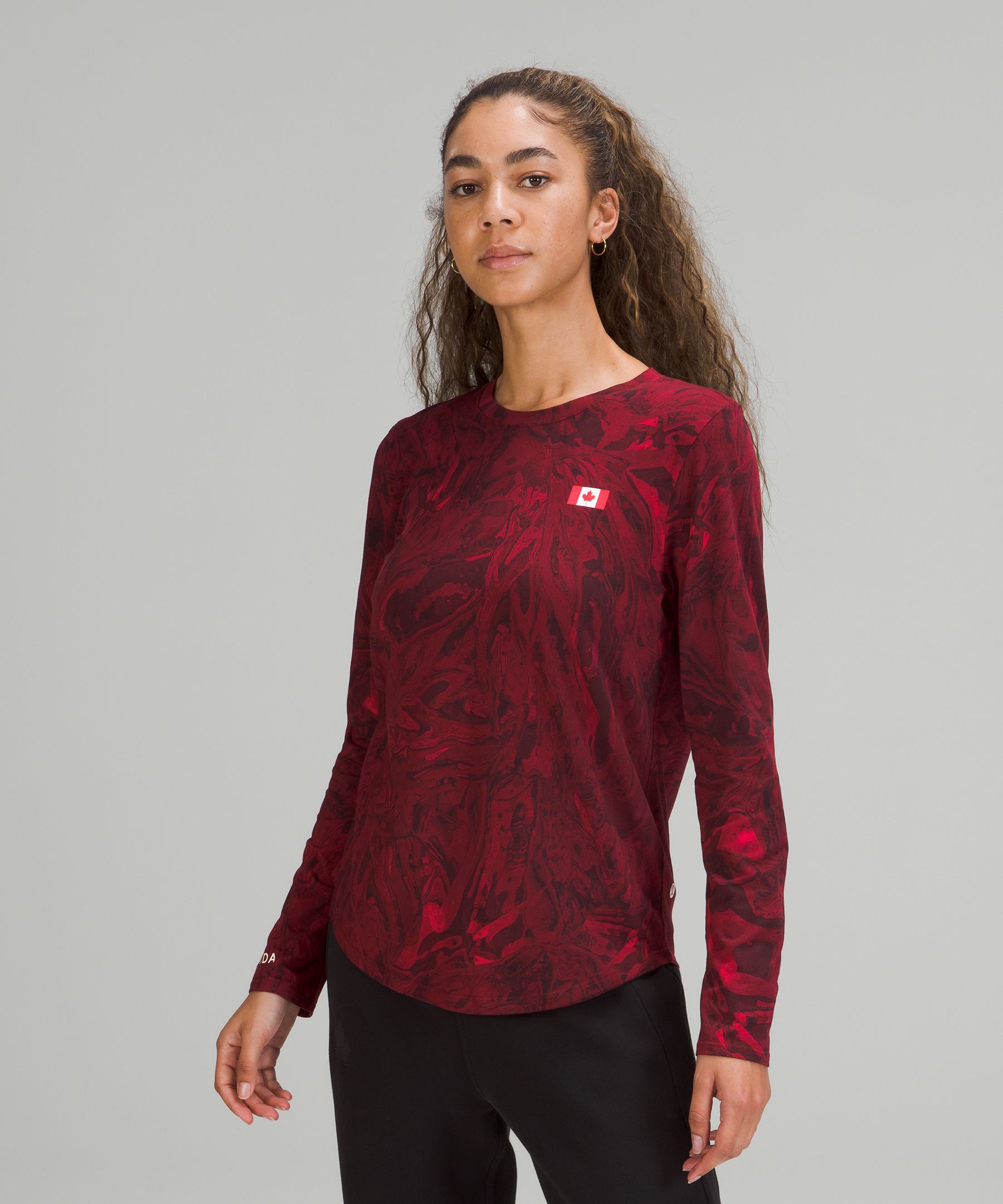 Lululemon Team Canada Love Long Sleeve Shirt Coc Logo In Red