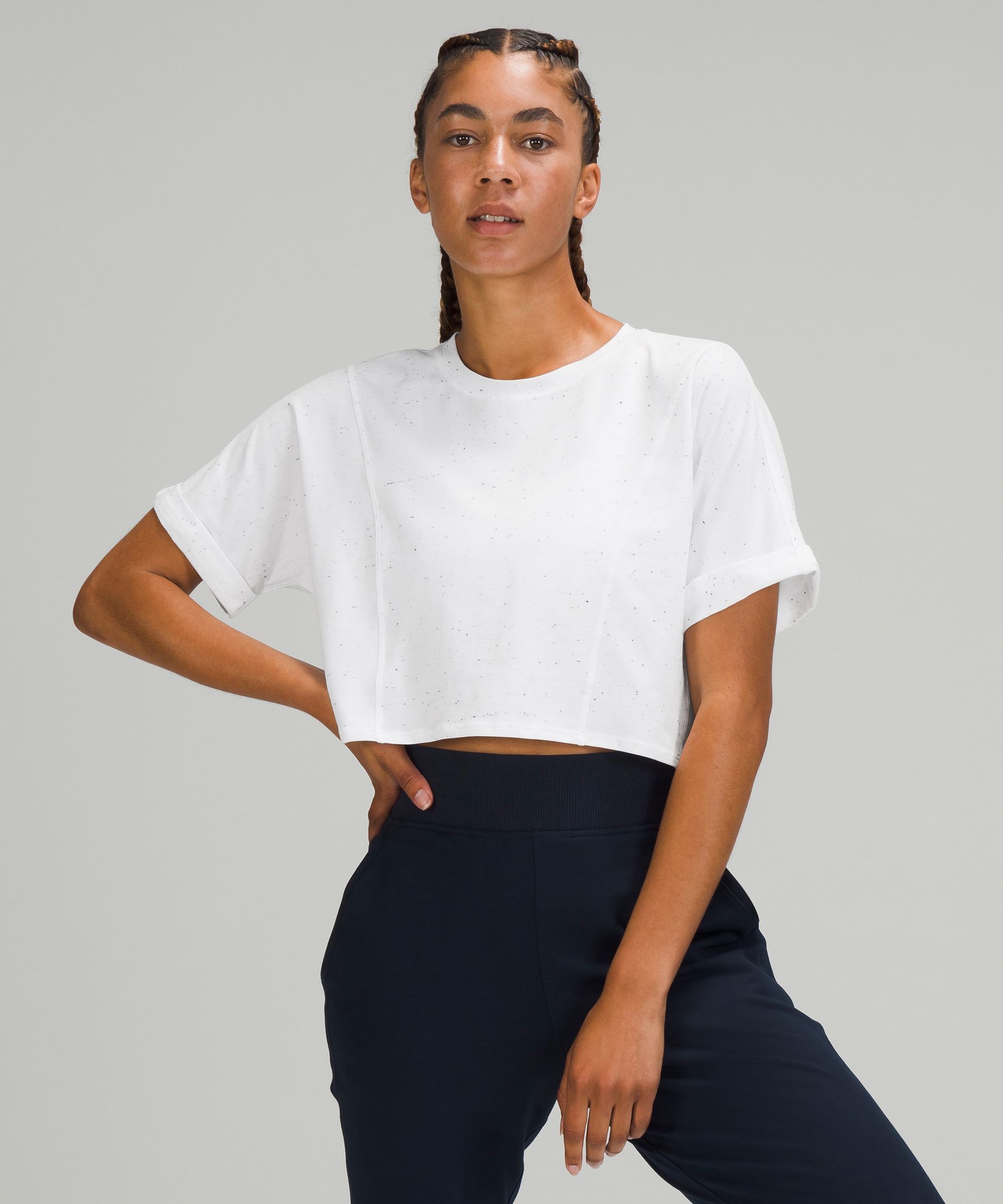 Lululemon La Cropped Boxy Tee In Printed