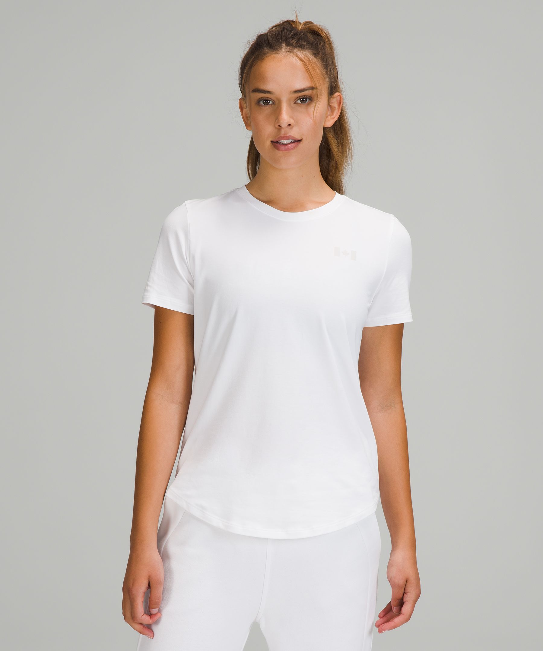 lululemon LOVE CREW - Basic T-shirt - mojave tan/white - Zalando.de