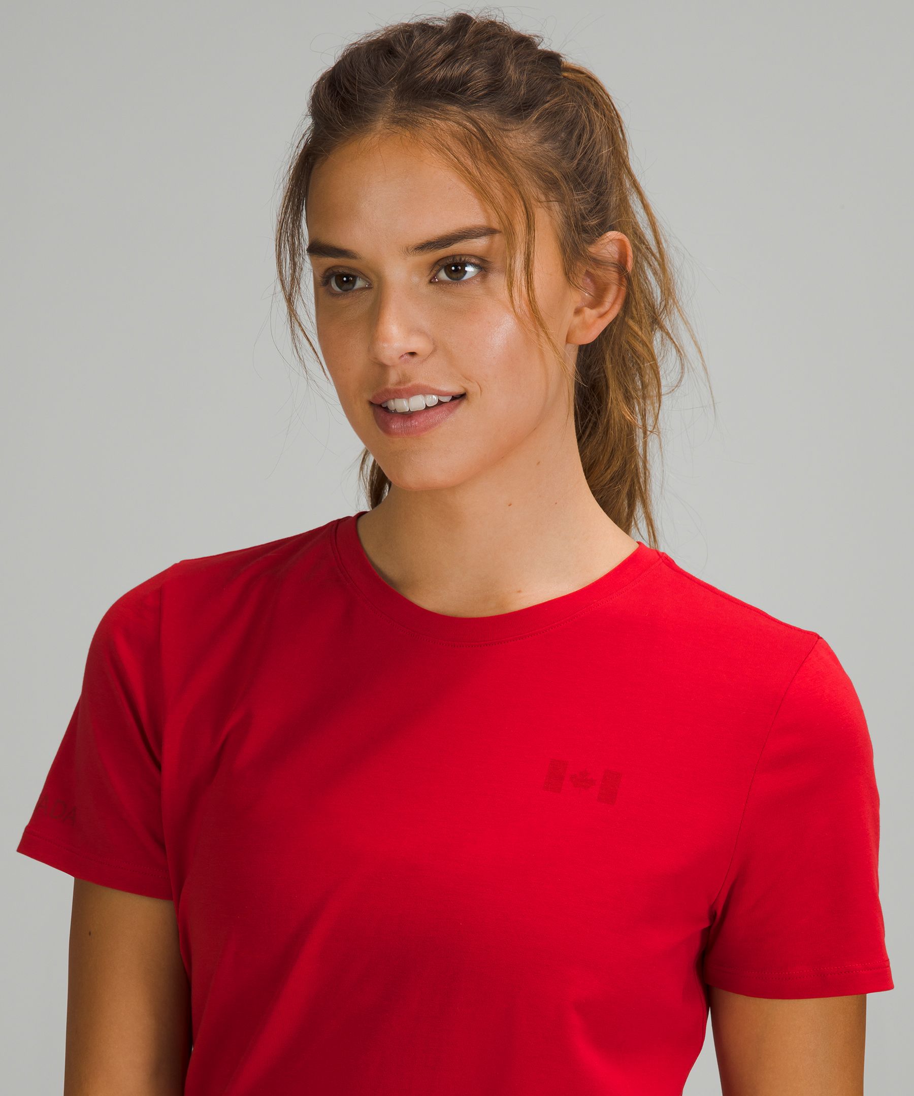 lululemon カナダ限定 Team Canada カジュアルメンズTシャツ Lululemon T-shirt Mens Size XL Team Canada Logo White
