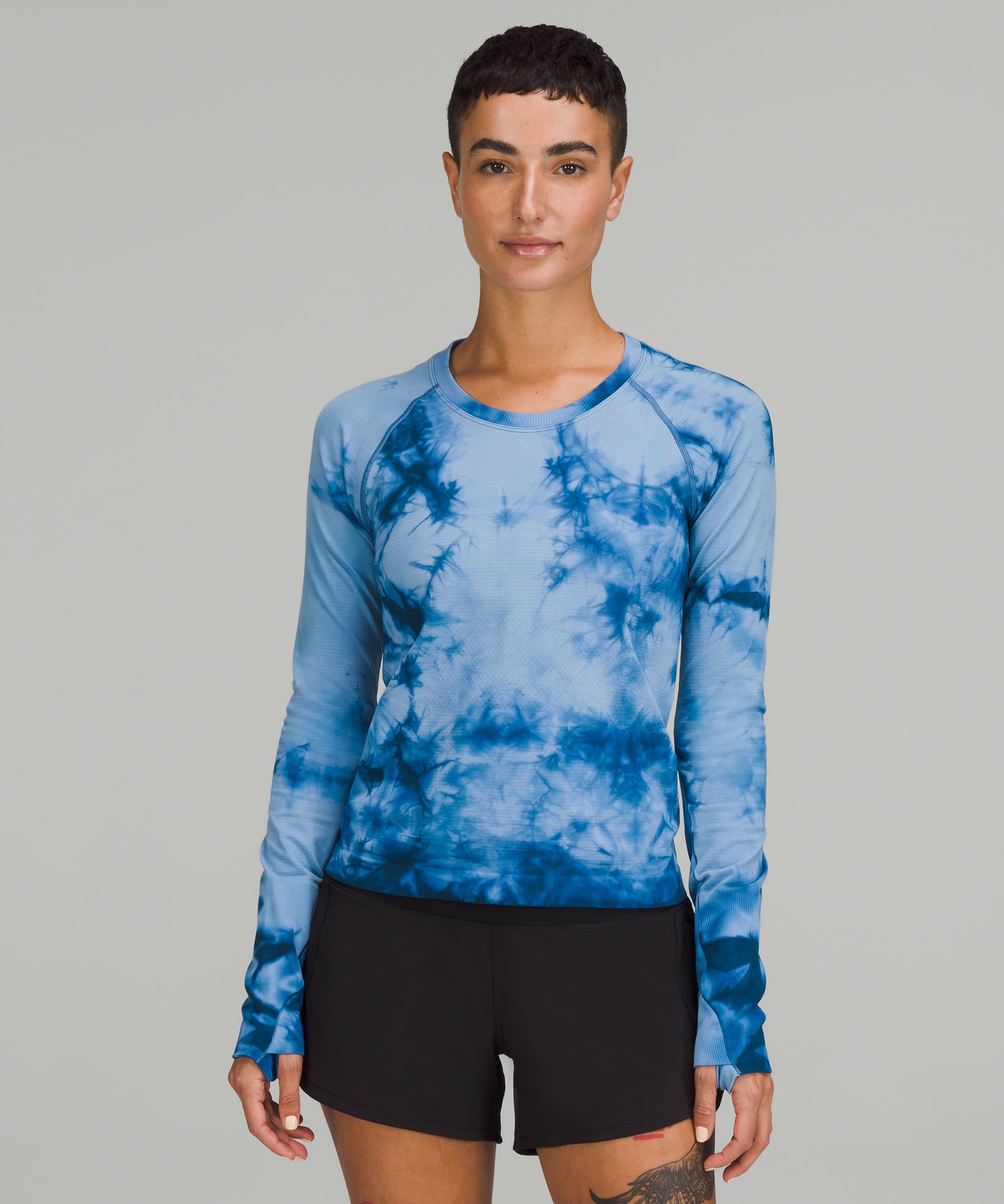 Swiftly Tech Long-Sleeve Shirt 2.0 Race Length *Marble Dye