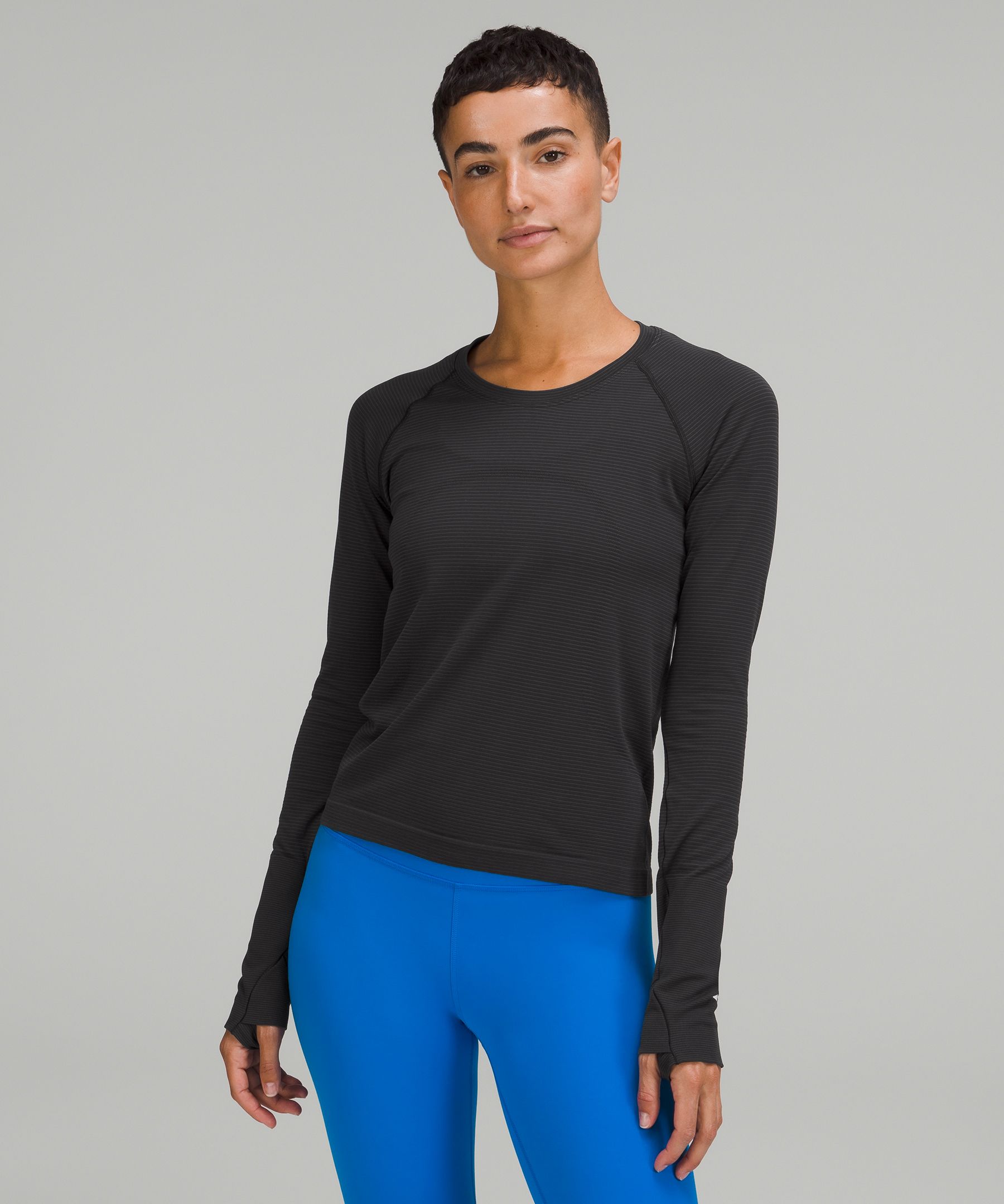 LULU🍋LEMON SWIFTLY TECH LONG SLEEVE 2.0 RACE LENGTH~STORM TEAL~0