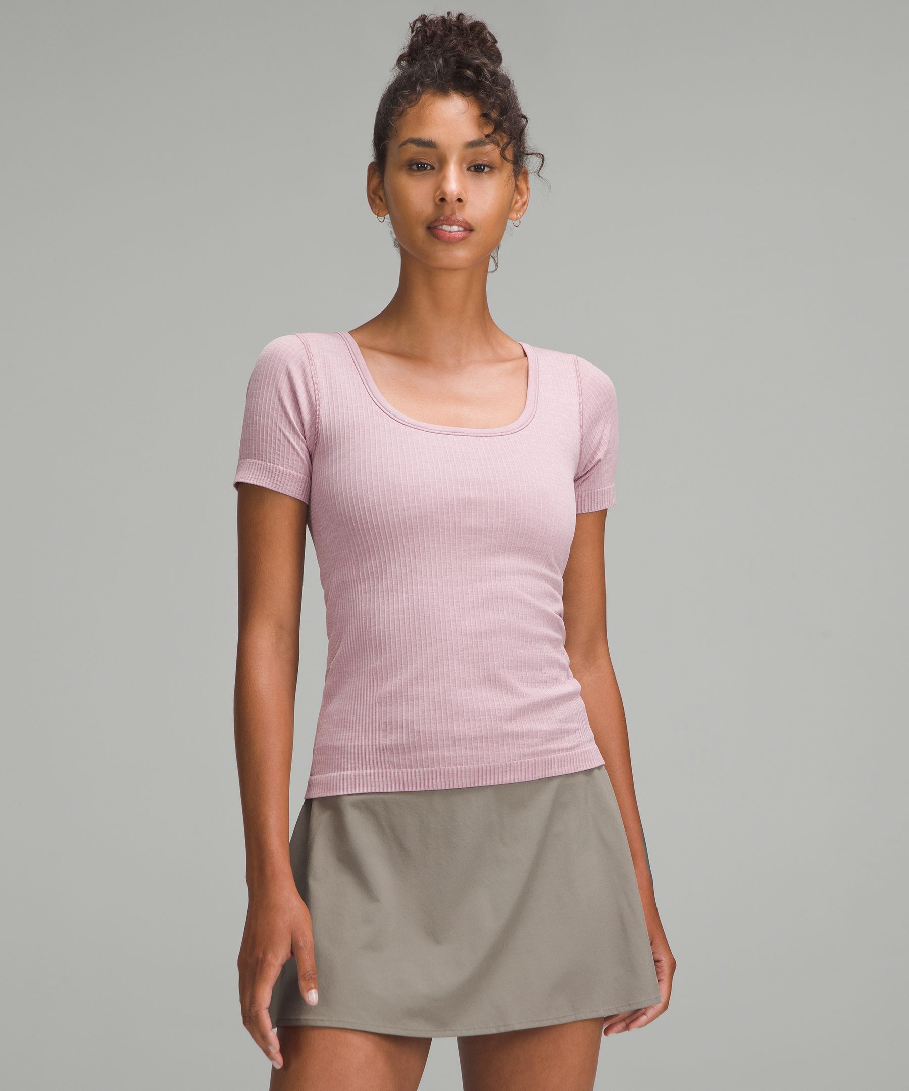 Lululemon Ebb To Street Short-sleeve Shirt In Pink