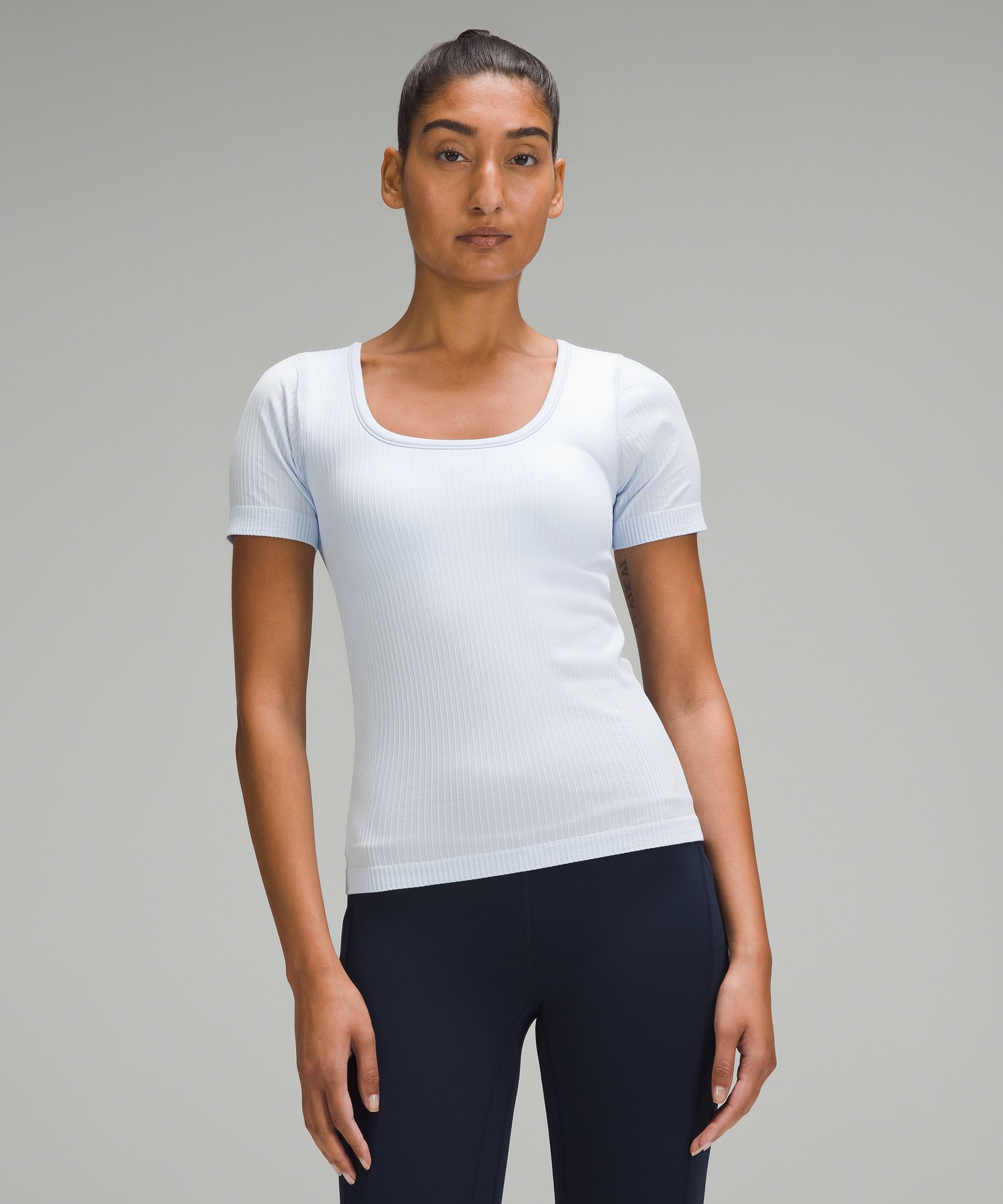 Lululemon Ebb To Street Short-sleeve Shirt In White