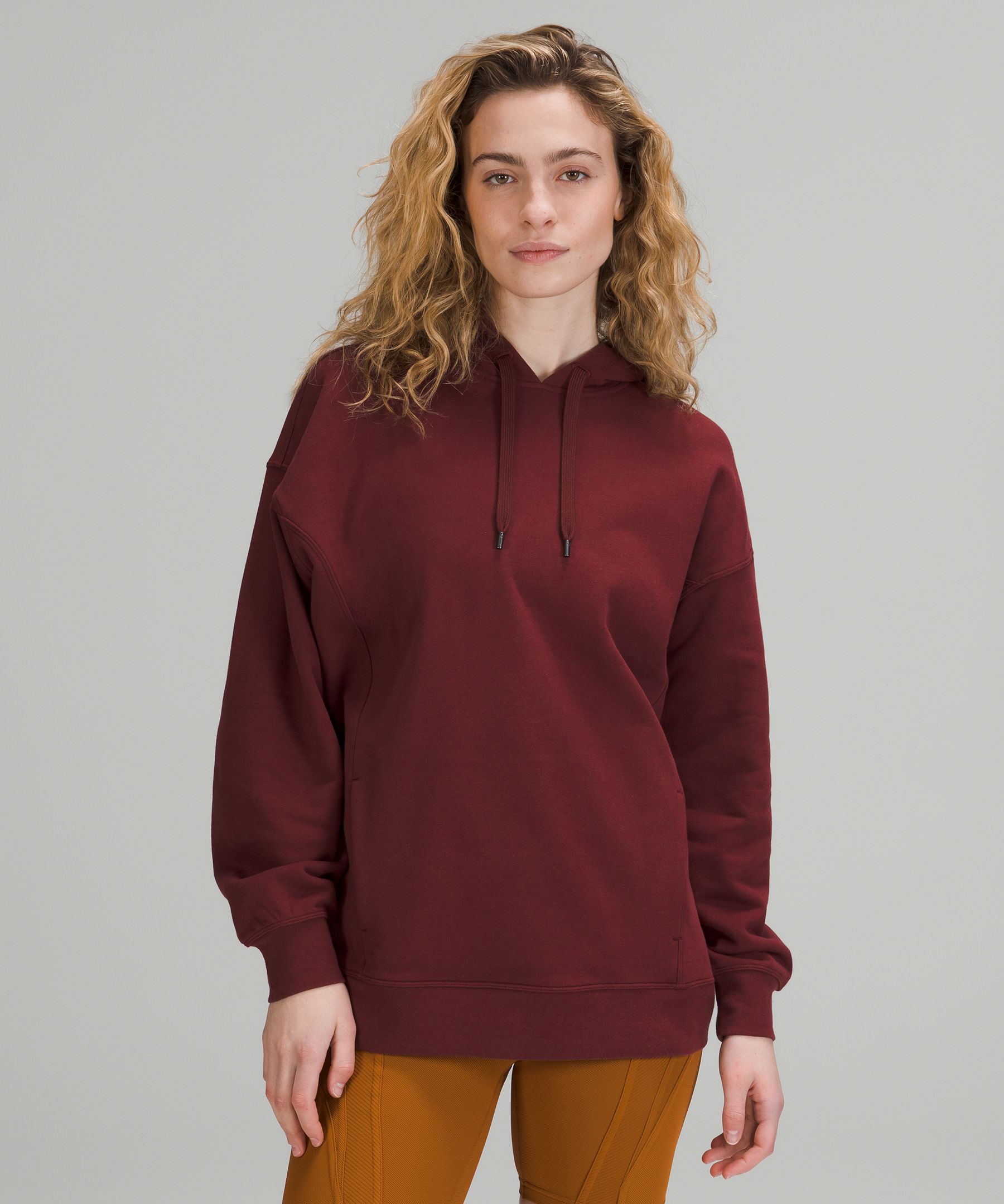 Lululemon Perfectly Oversized Hoodie In Red Merlot