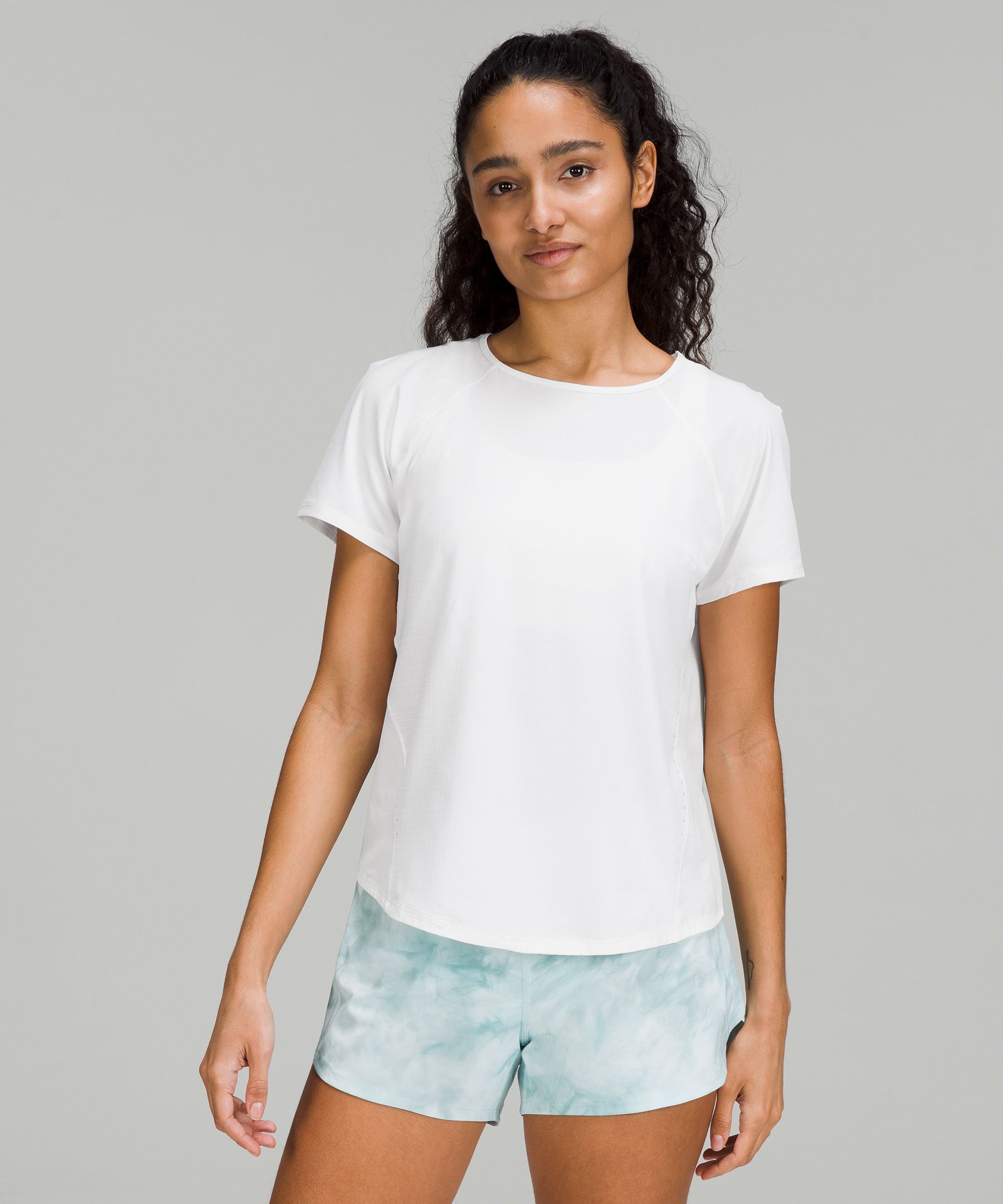 Lululemon white hot sale running shorts