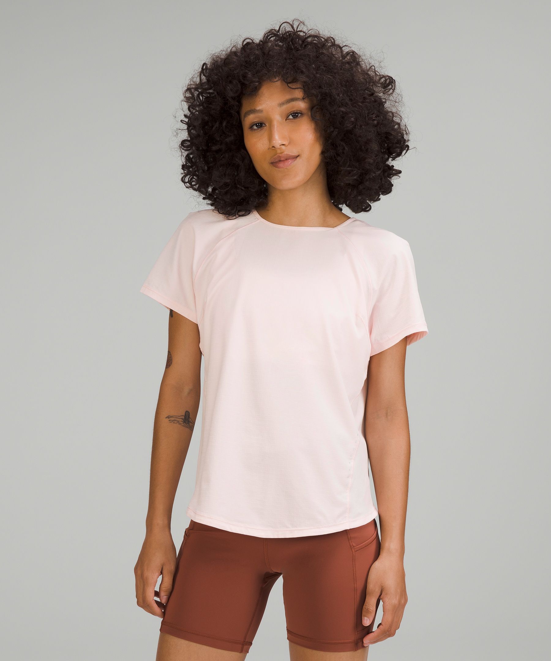 Lululemon Run: Wild Short Sleeve Tech Running Shirt Blush Quartz