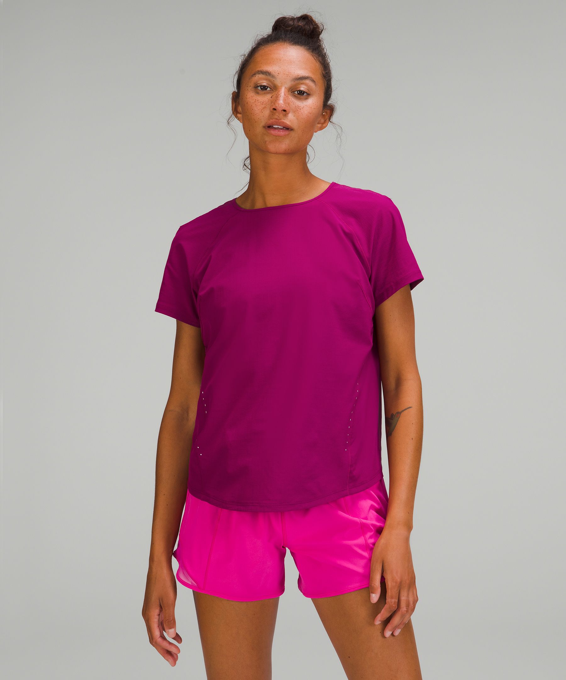 Lululemon Lightweight Stretch Running Short Sleeve Shirt In Pastel