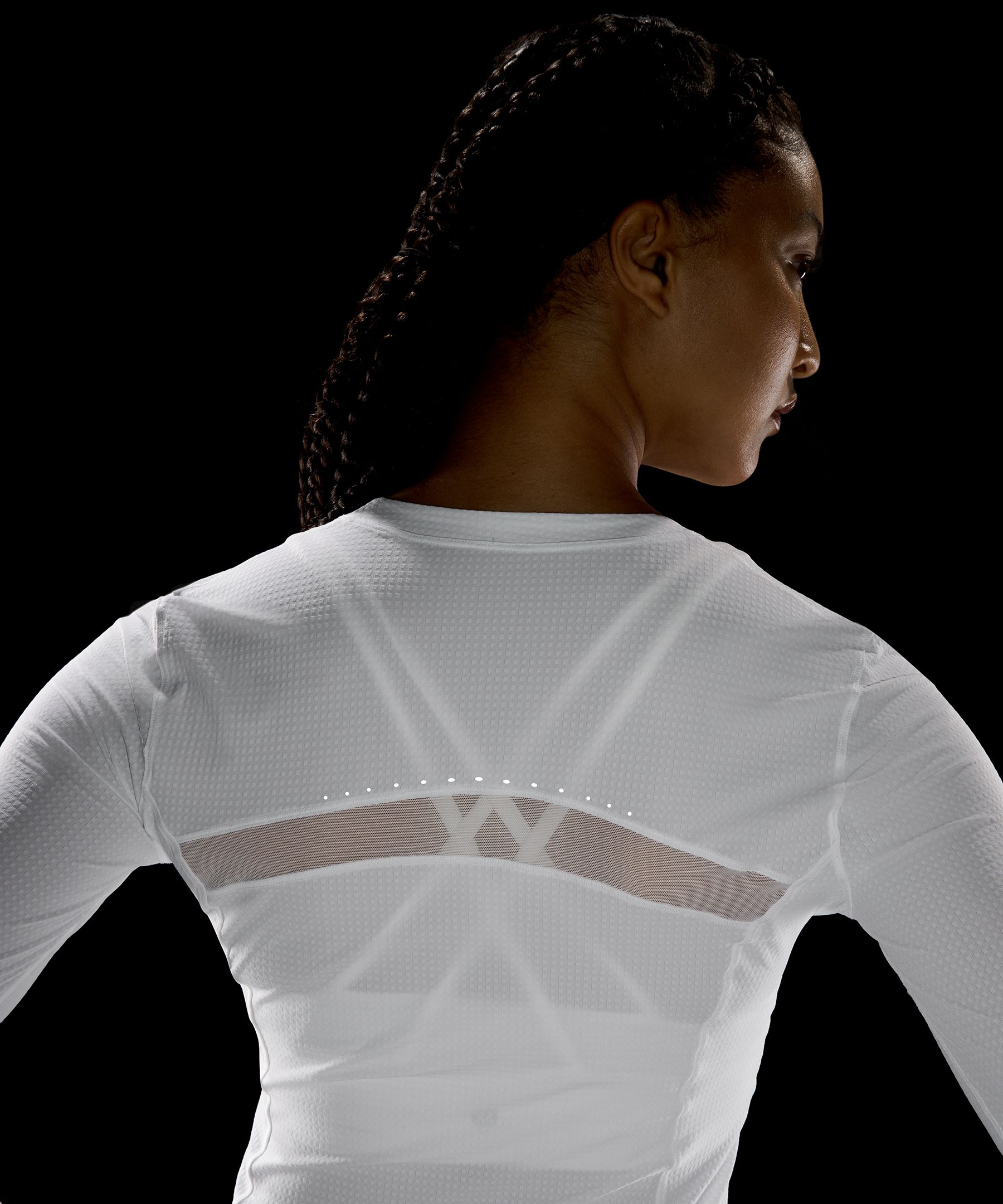 Ventilated Mesh-Back Running Long-Sleeve Shirt