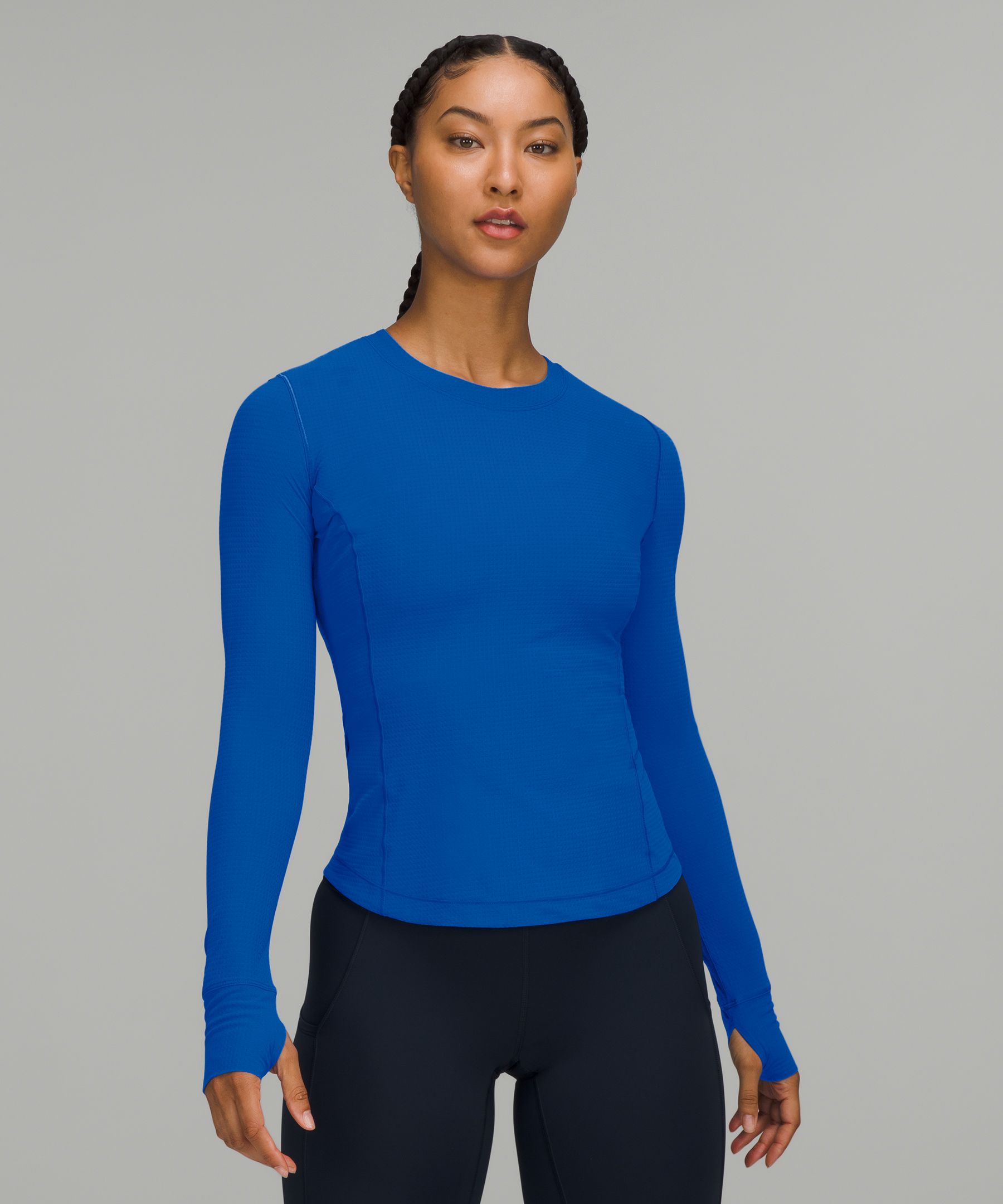 Ventilated Mesh-Back Running Long-Sleeve Shirt