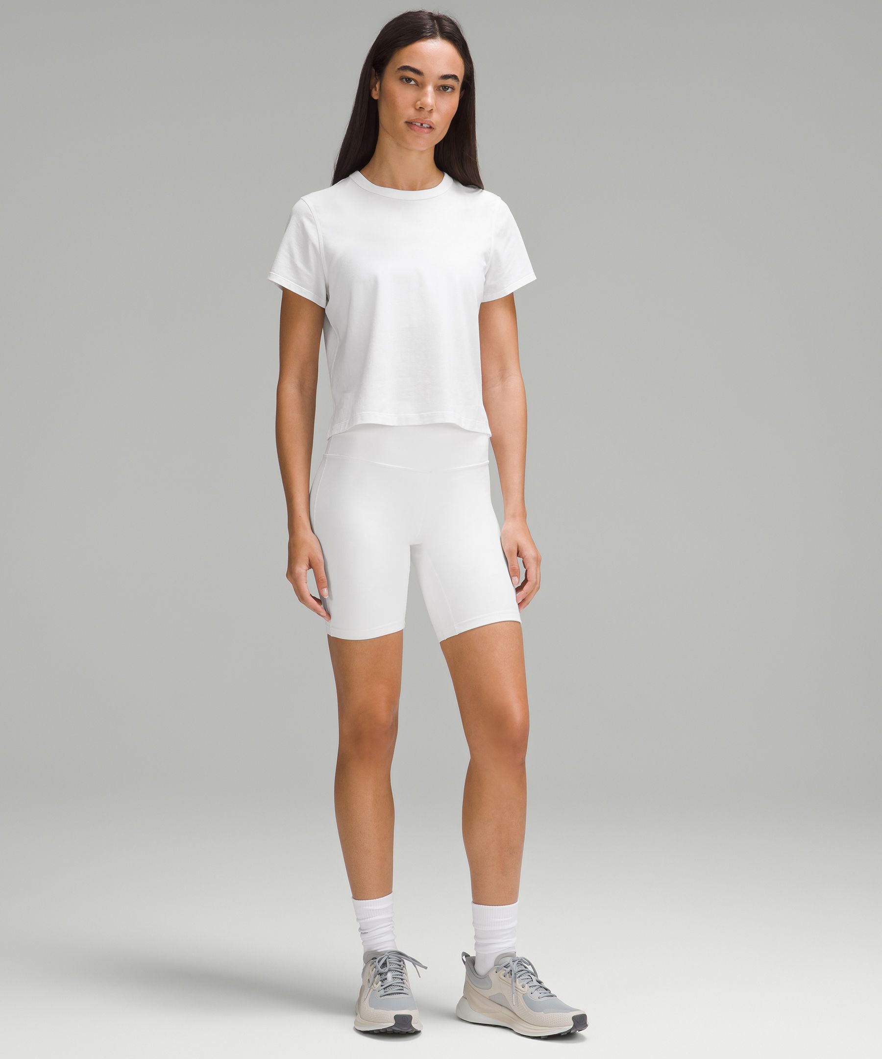 Celia Perfect Length Tee in White - Long Sleeve – erin gray