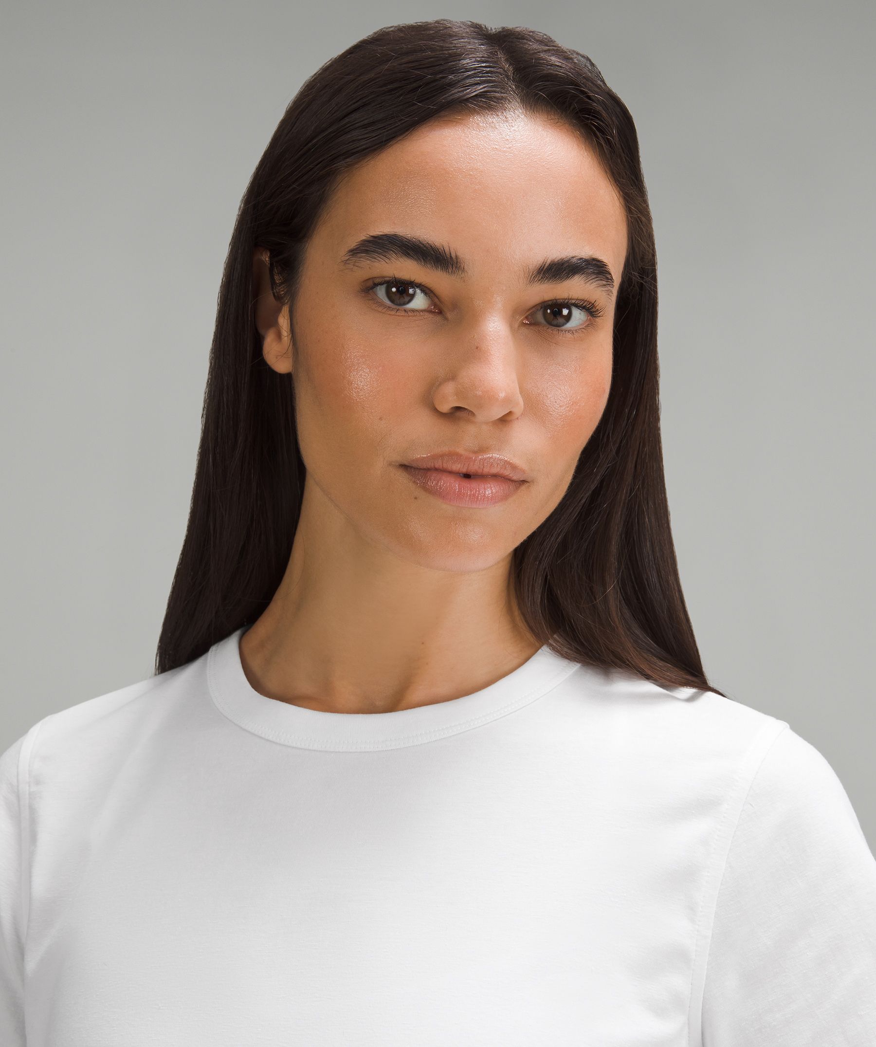 Shop Lululemon Classic-fit Cotton-blend T-shirt In White