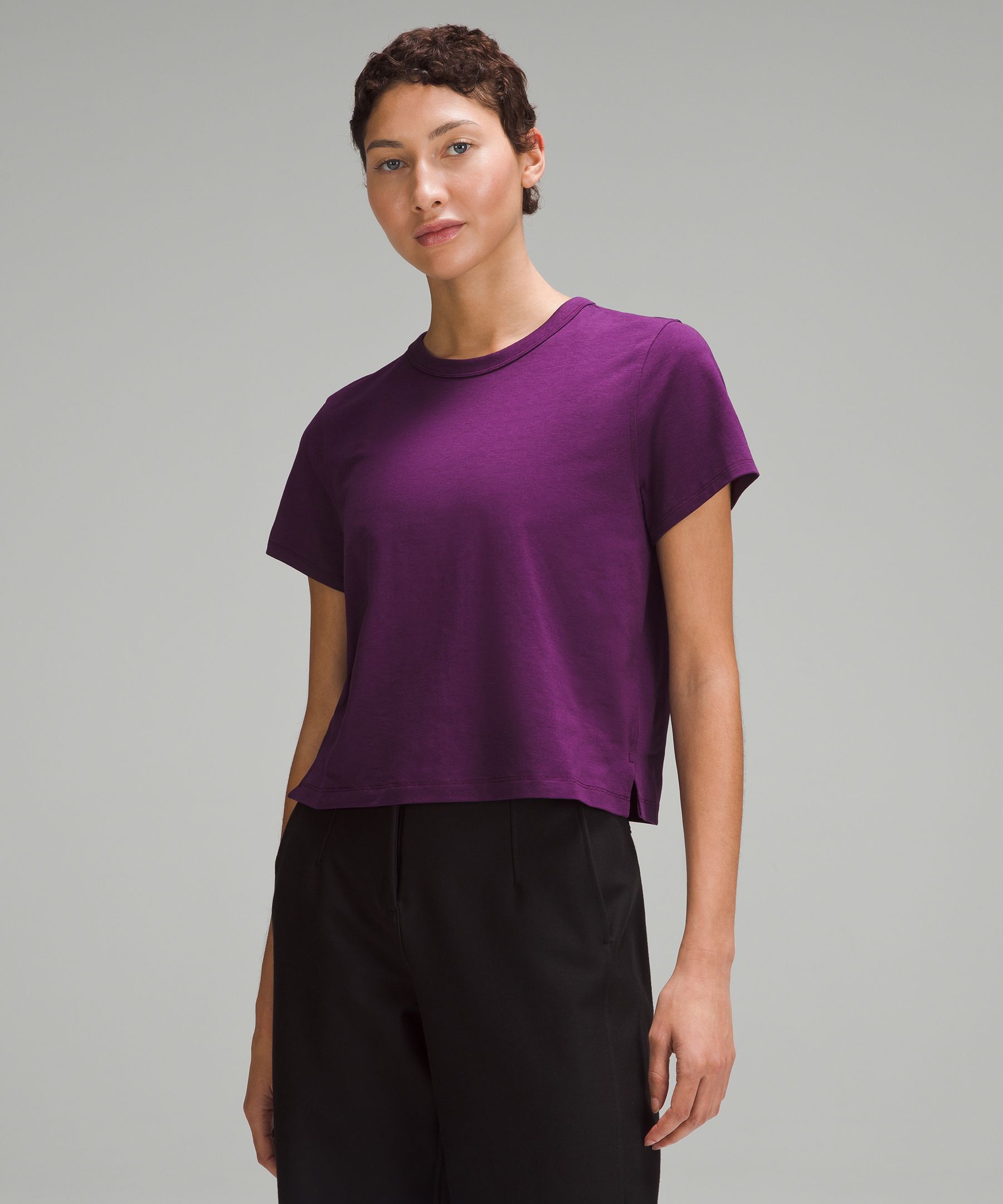 Women's Short-Sleeved Dance T-Shirt - Purple