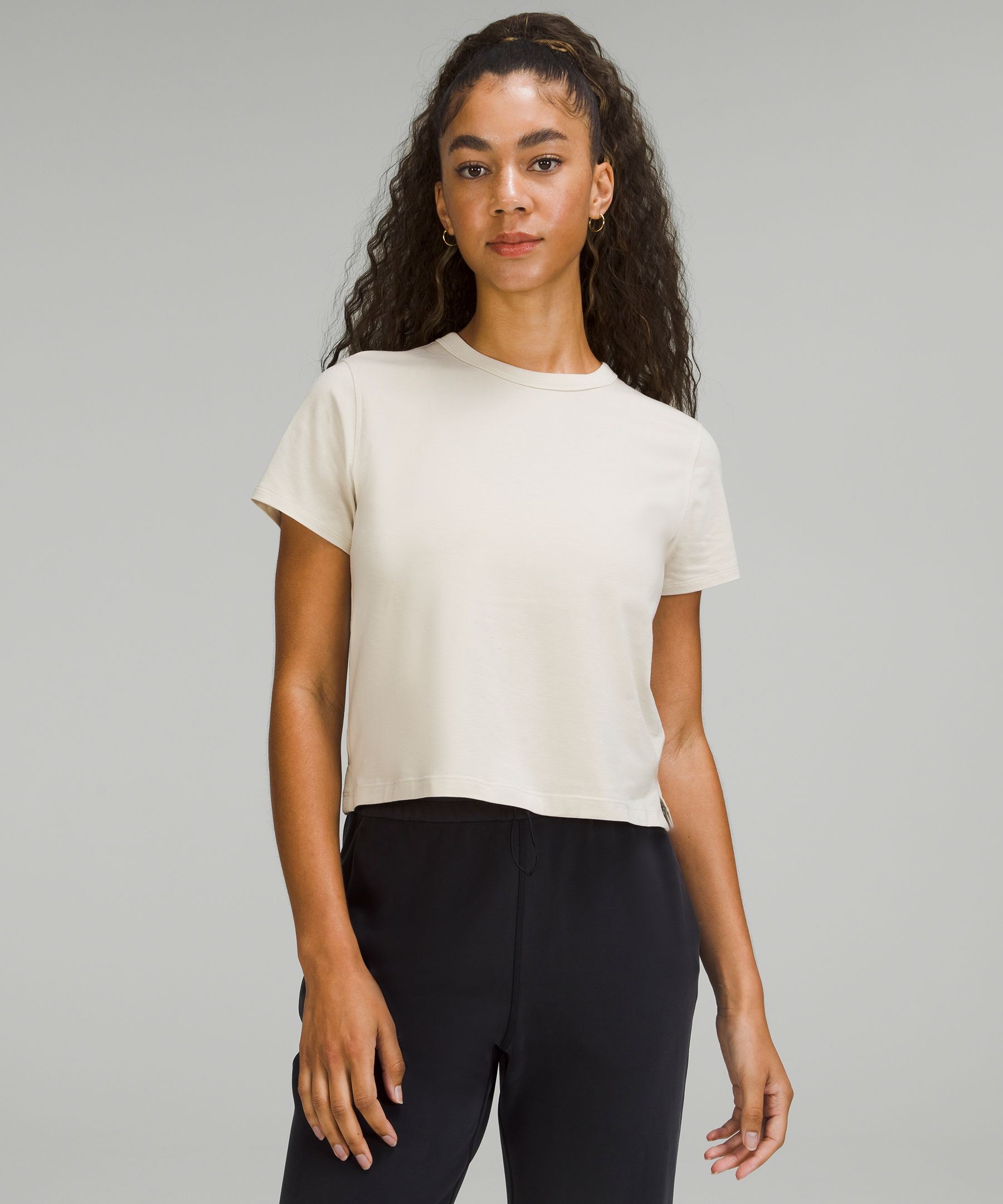 Lululemon Classic-fit Cotton-blend T-shirt In White