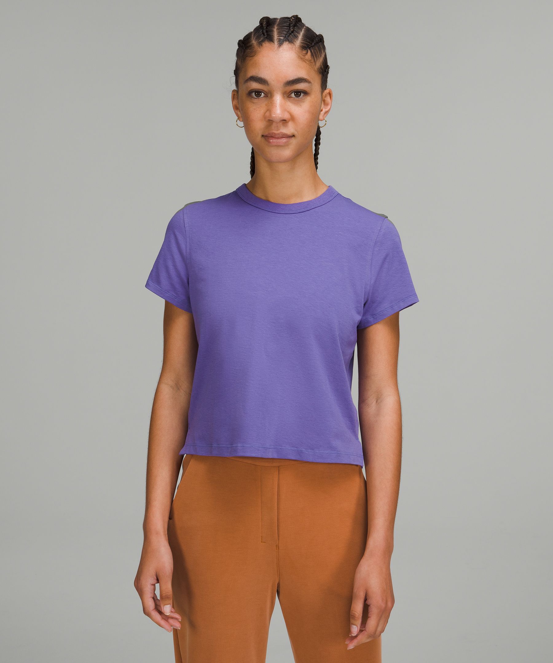 Lululemon Classic-fit Cotton-blend T-shirt In Charged Indigo