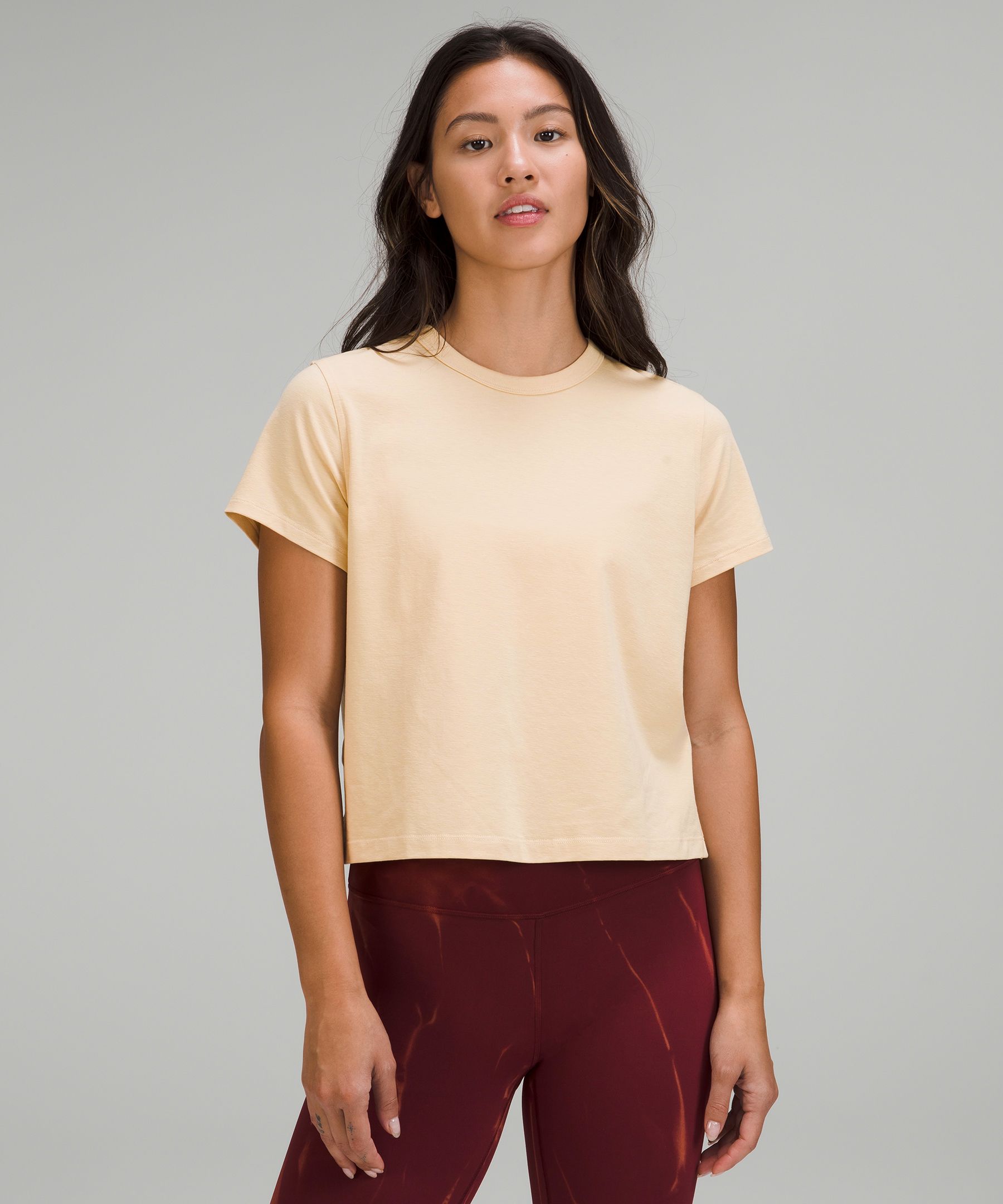Lululemon Classic-fit Cotton-blend T-shirt In Prosecco
