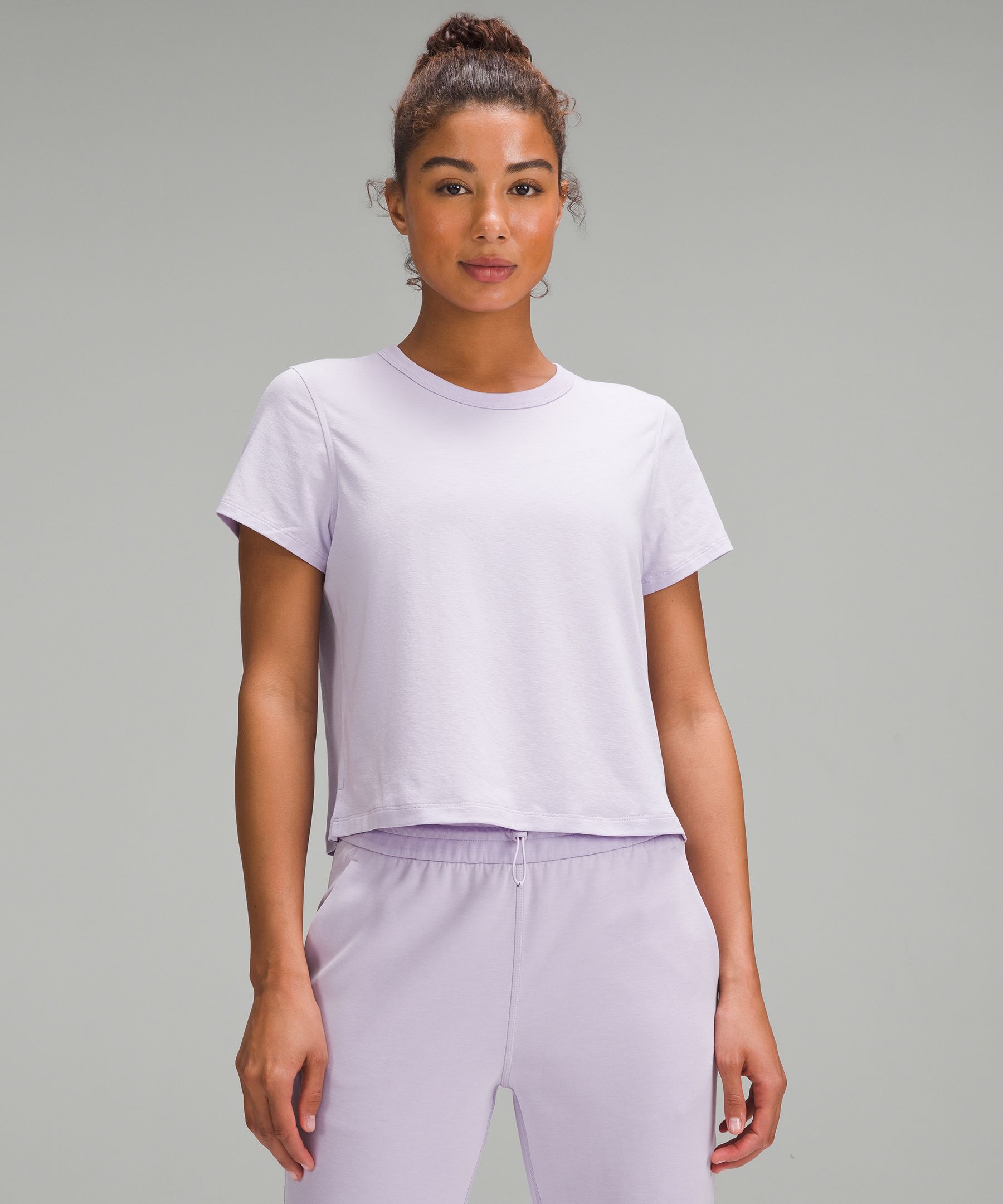 Shop Lululemon Classic-fit Cotton-blend T-shirt
