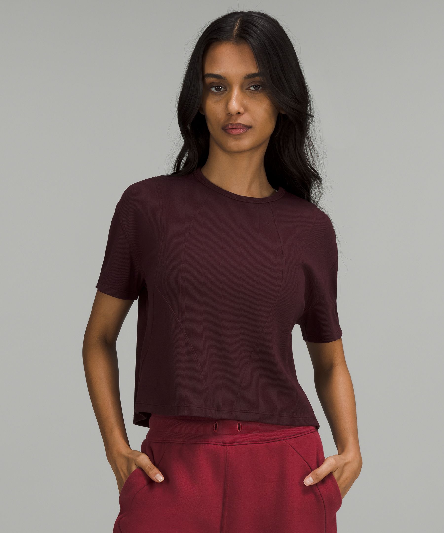 【関税込み】GOES BOTANICAL RIBBED T-SHIRT WHBM_LS Rib Scoop Neck