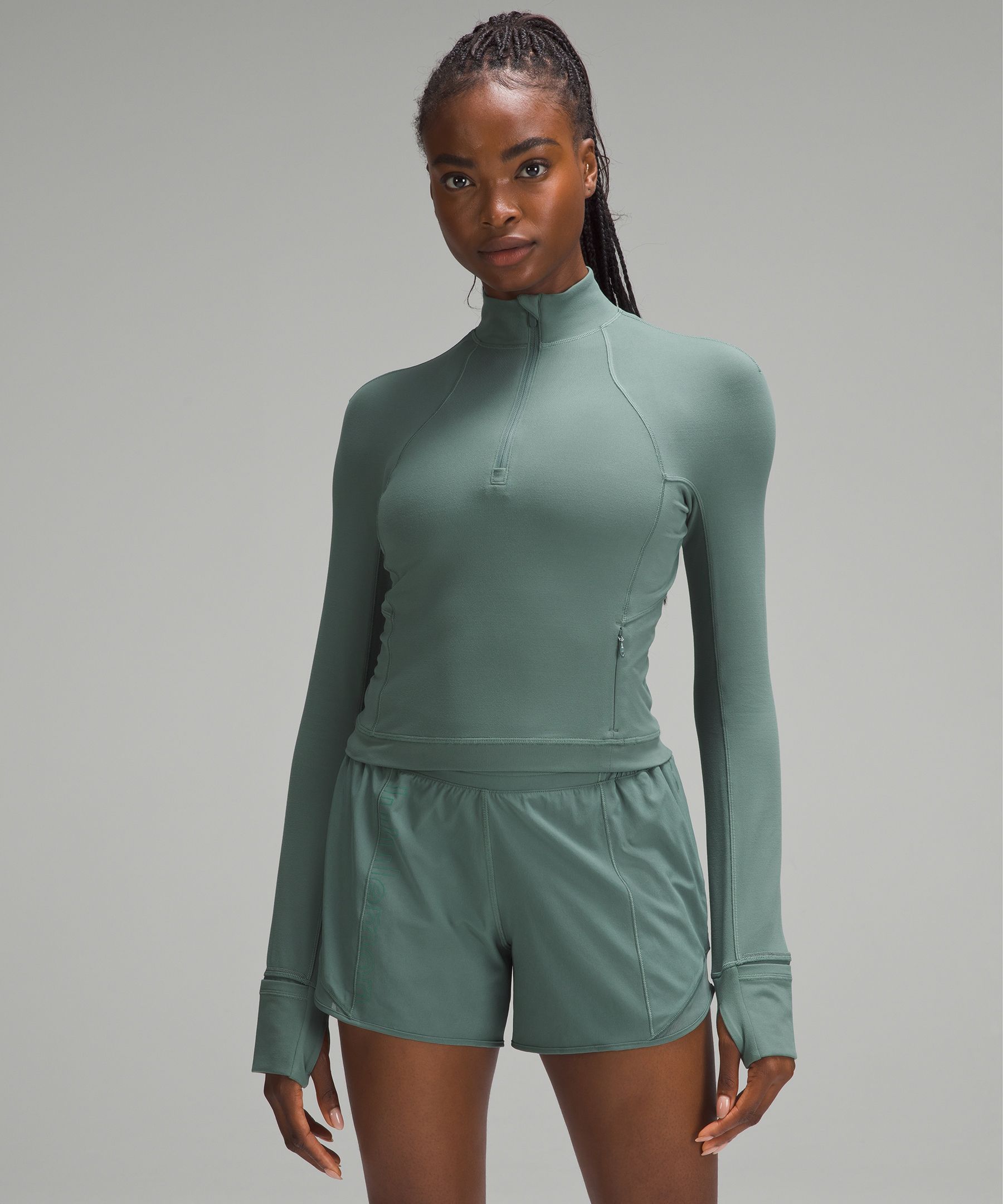 It's Rulu Run Cropped Half Zip