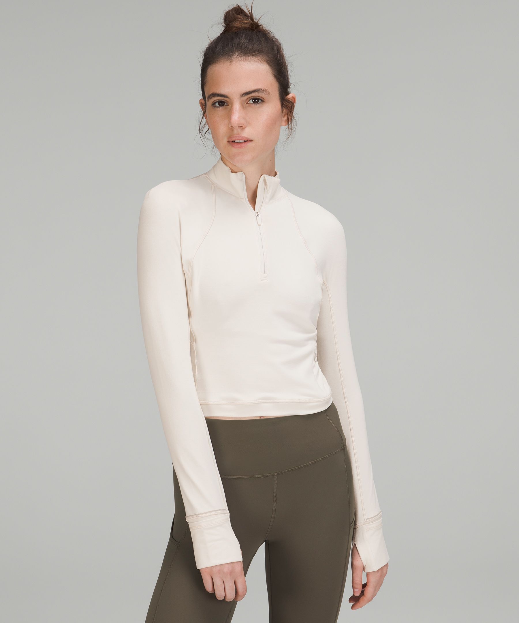 Lululemon It's Rulu Run Cropped Half Zip